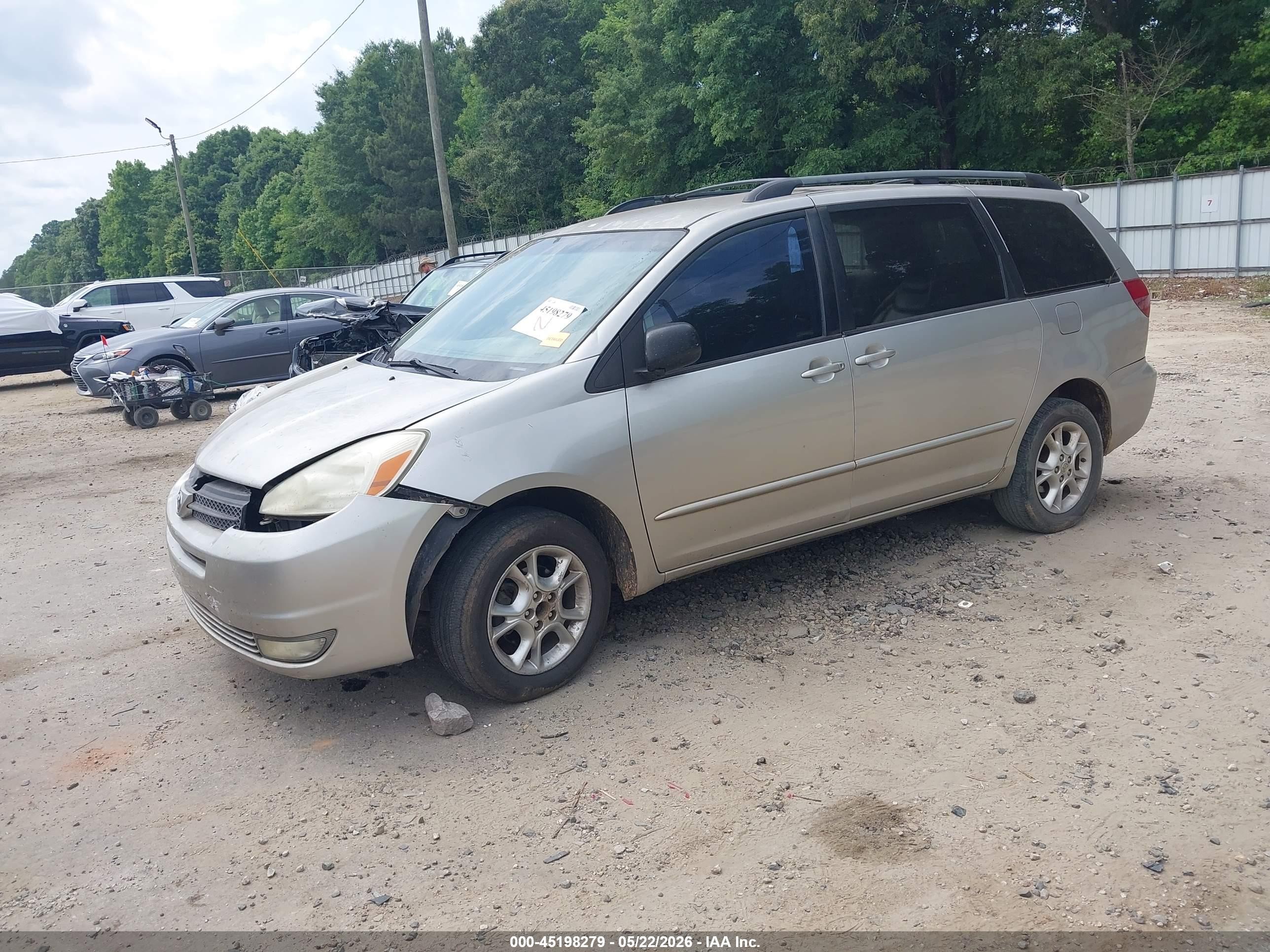 2004 Toyota Sienna Xle Gray vin: 5TDBA22C04S016985