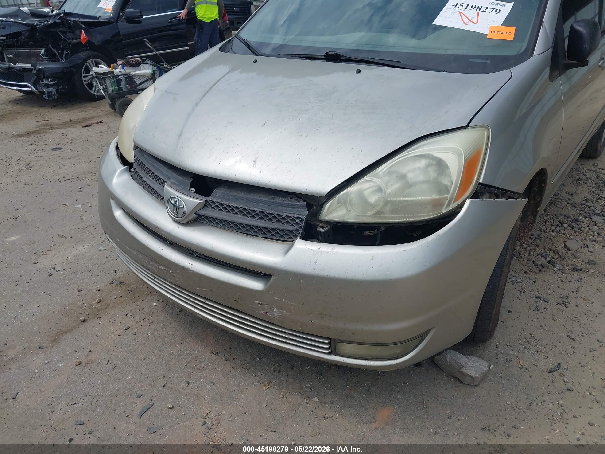 2004 Toyota Sienna Xle Gray vin: 5TDBA22C04S016985