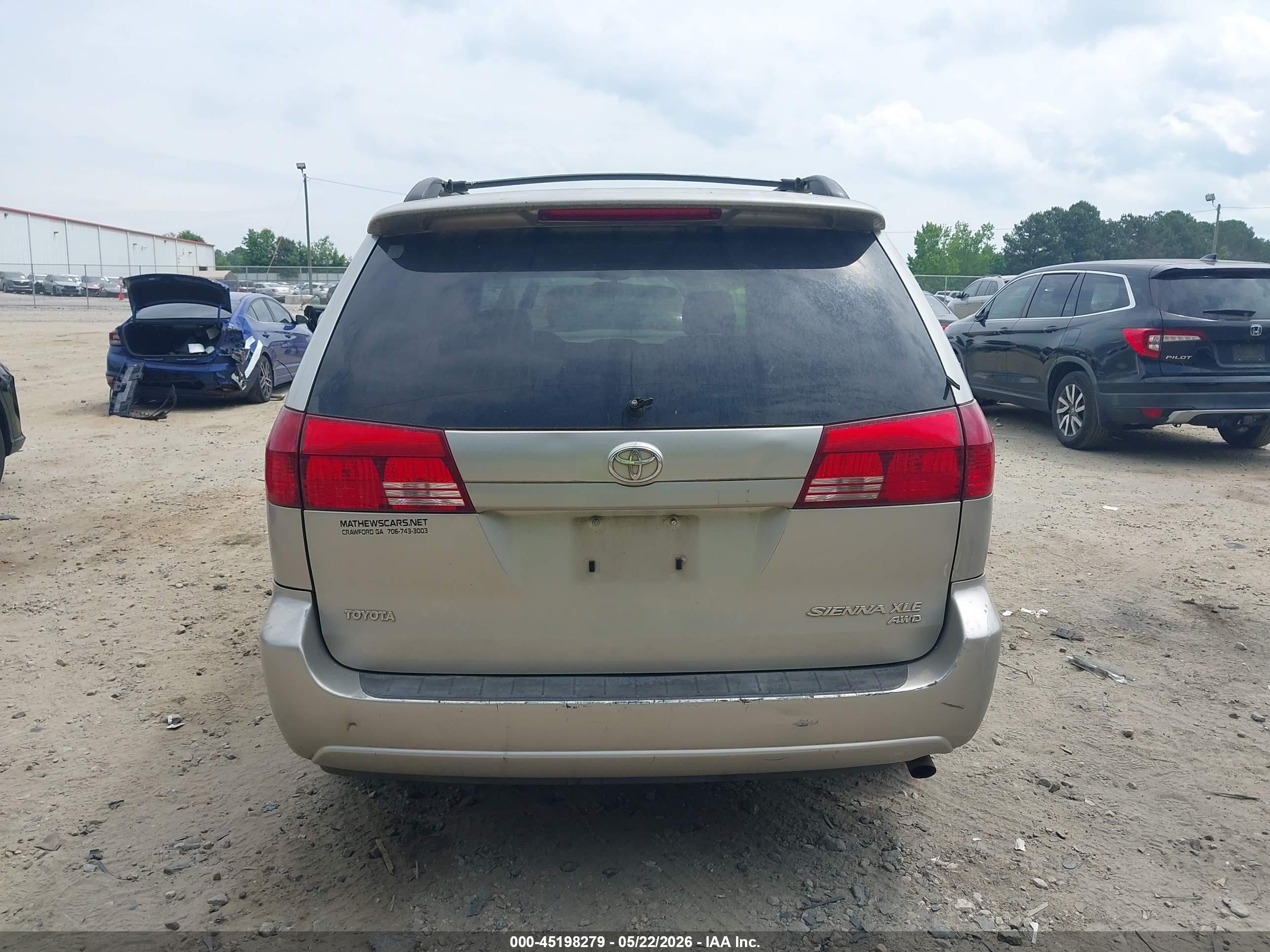2004 Toyota Sienna Xle Gray vin: 5TDBA22C04S016985