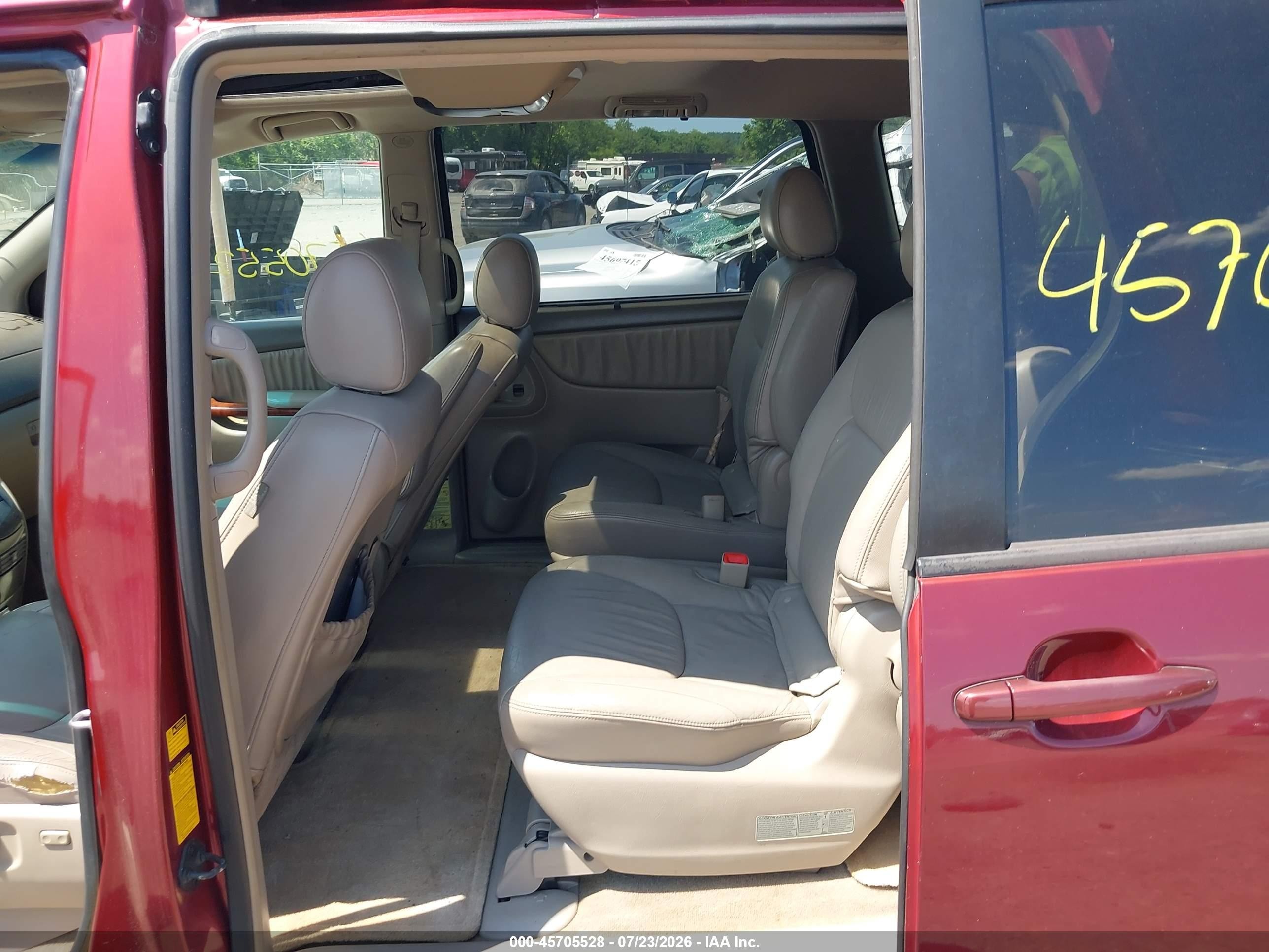 2005 Toyota Sienna Xle Red vin: 5TDBA22C05S043945