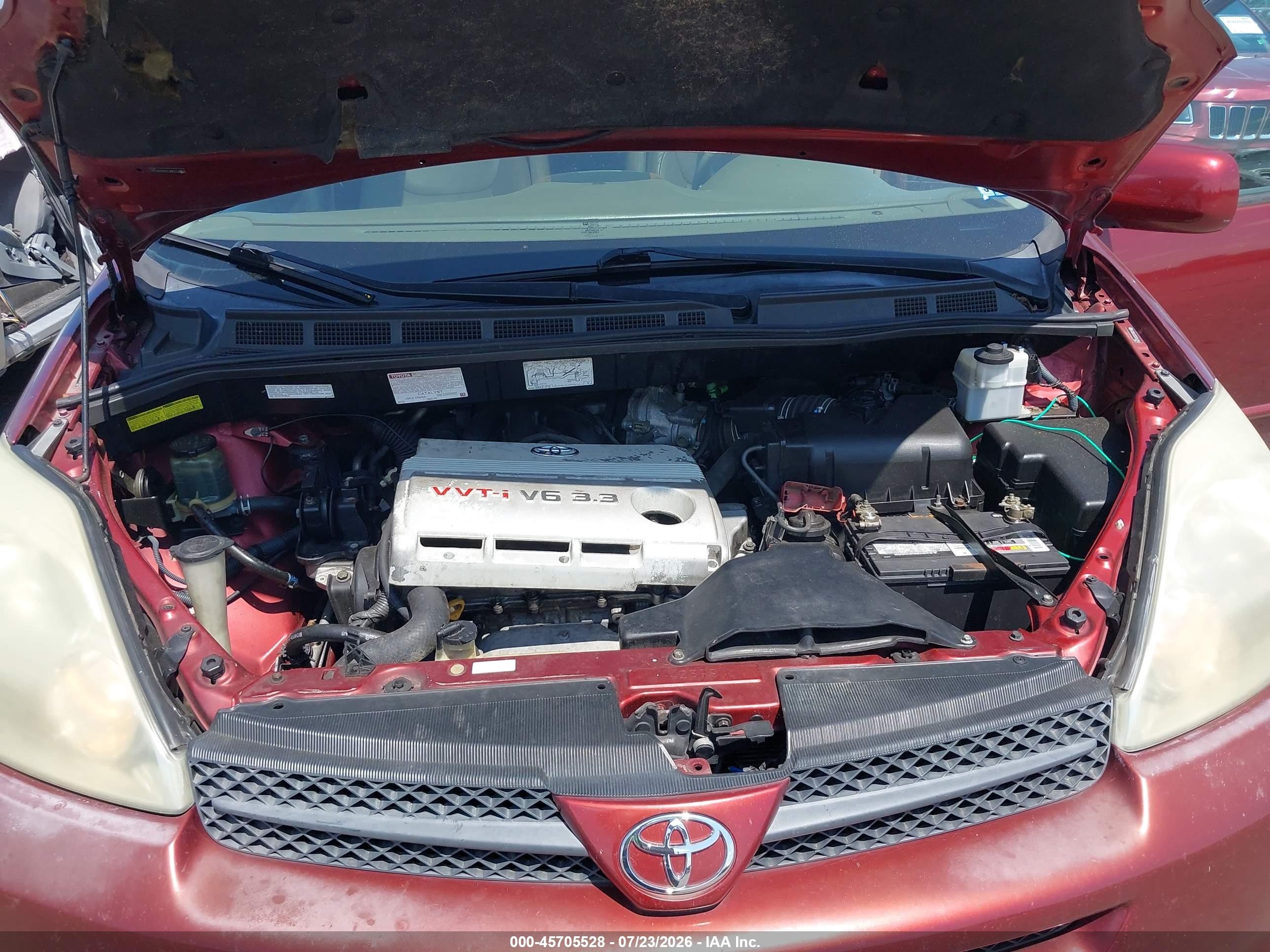 2005 Toyota Sienna Xle Red vin: 5TDBA22C05S043945