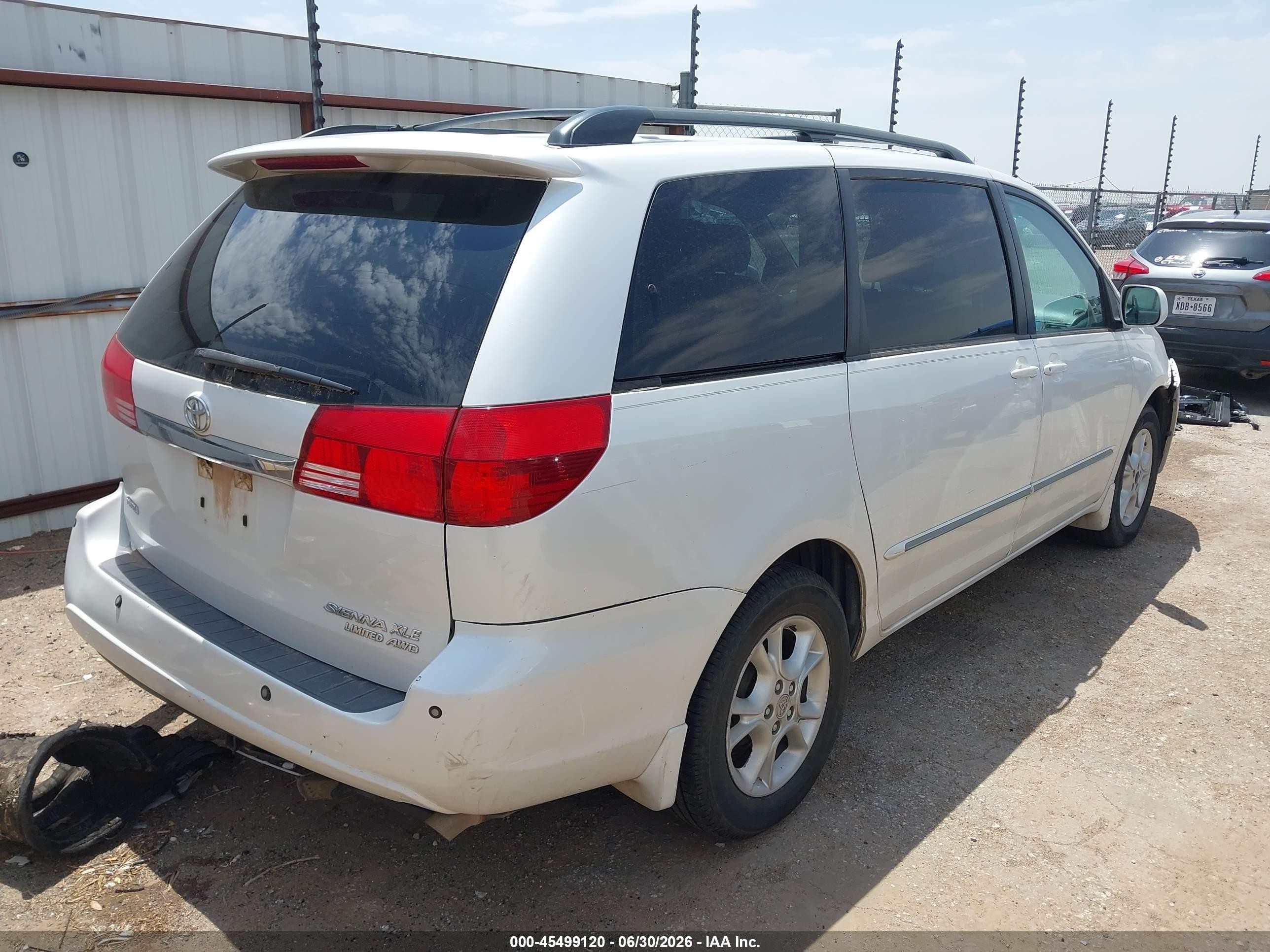 2004 Toyota Sienna Xle Limited White vin: 5TDBA22C14S011116