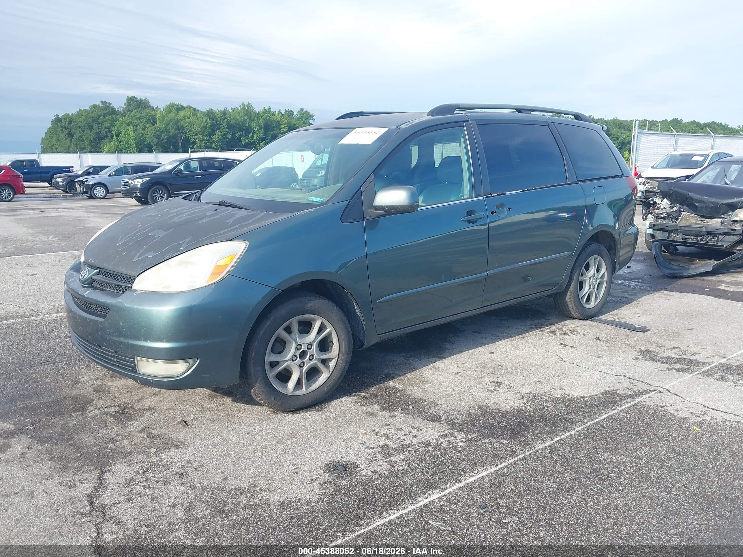 2004 Toyota Sienna Xle Green vin: 5TDBA22C24S024795