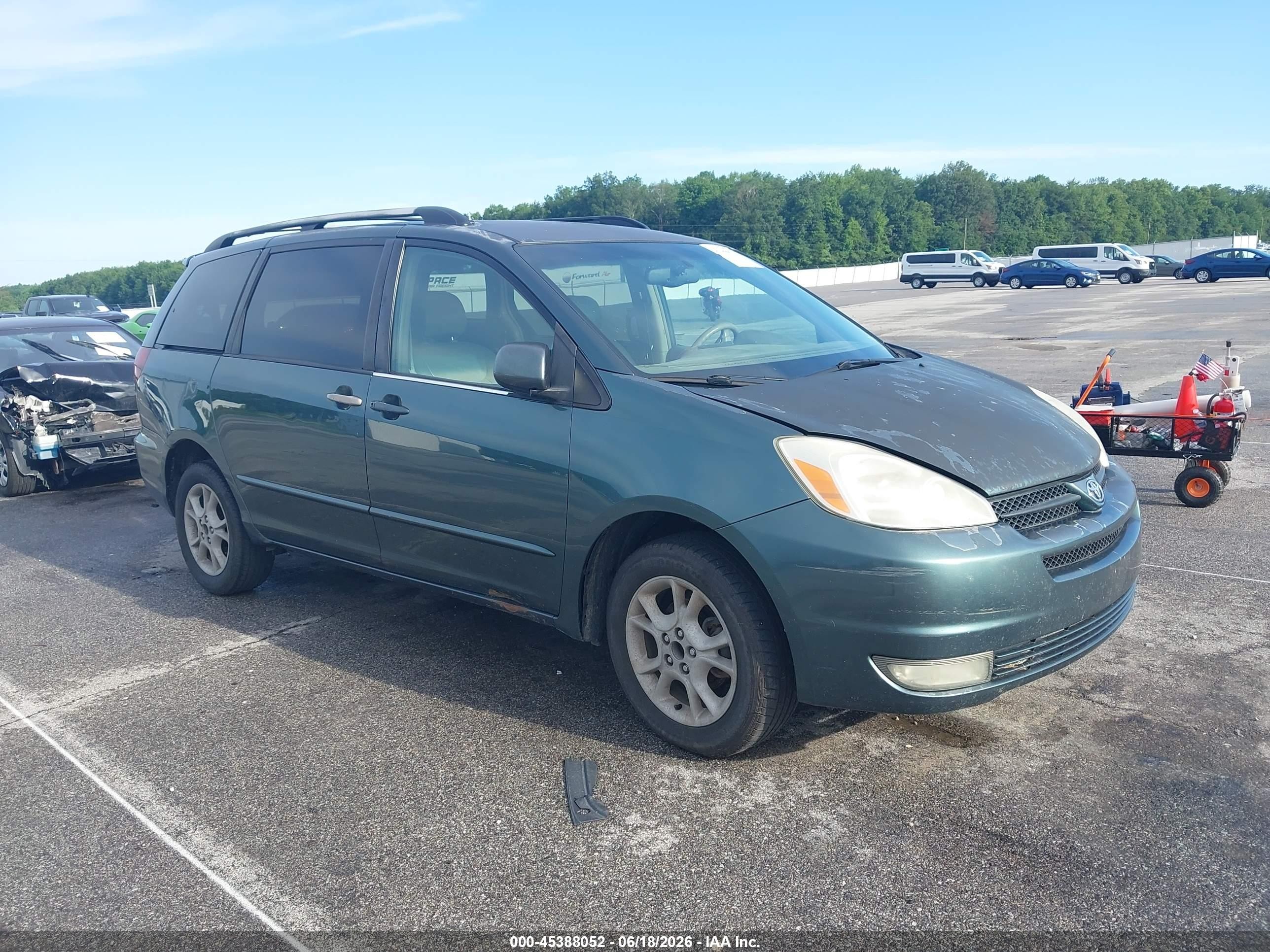 2004 Toyota Sienna Xle Green vin: 5TDBA22C24S024795