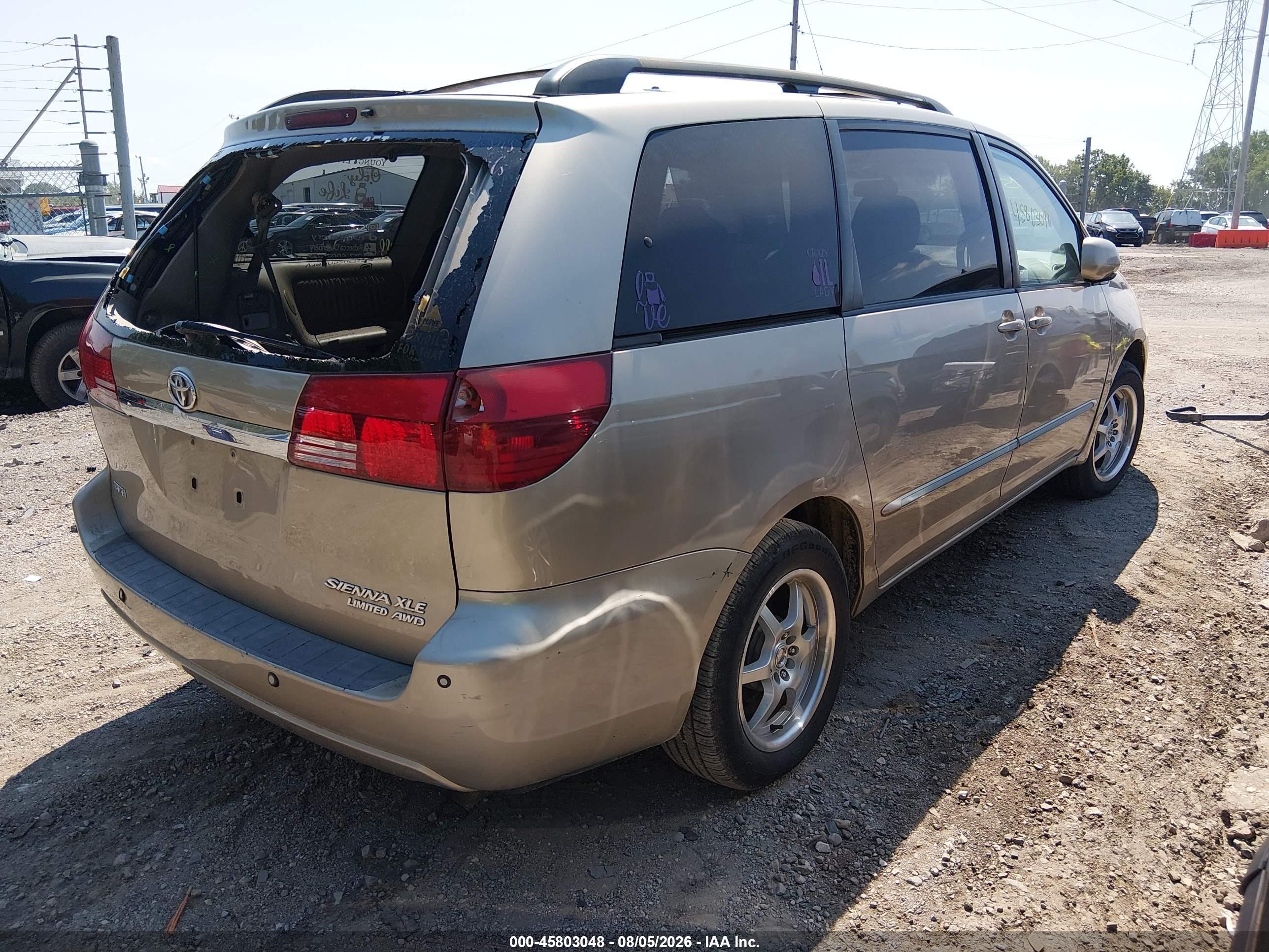 2005 Toyota Sienna Xle Limited Beige vin: 5TDBA22C25S036916
