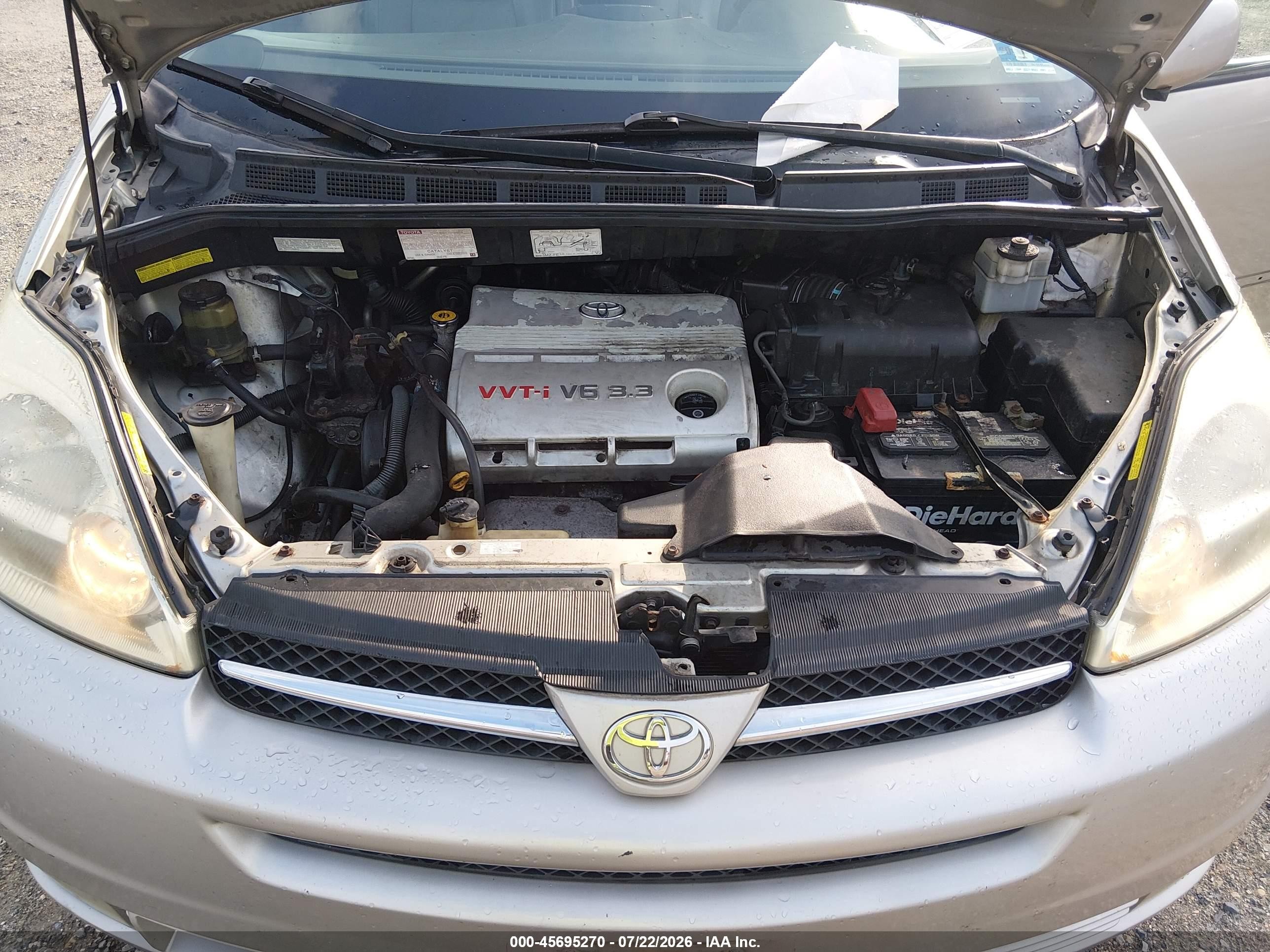 2005 Toyota Sienna Xle Limited Champagne vin: 5TDBA22C25S039296