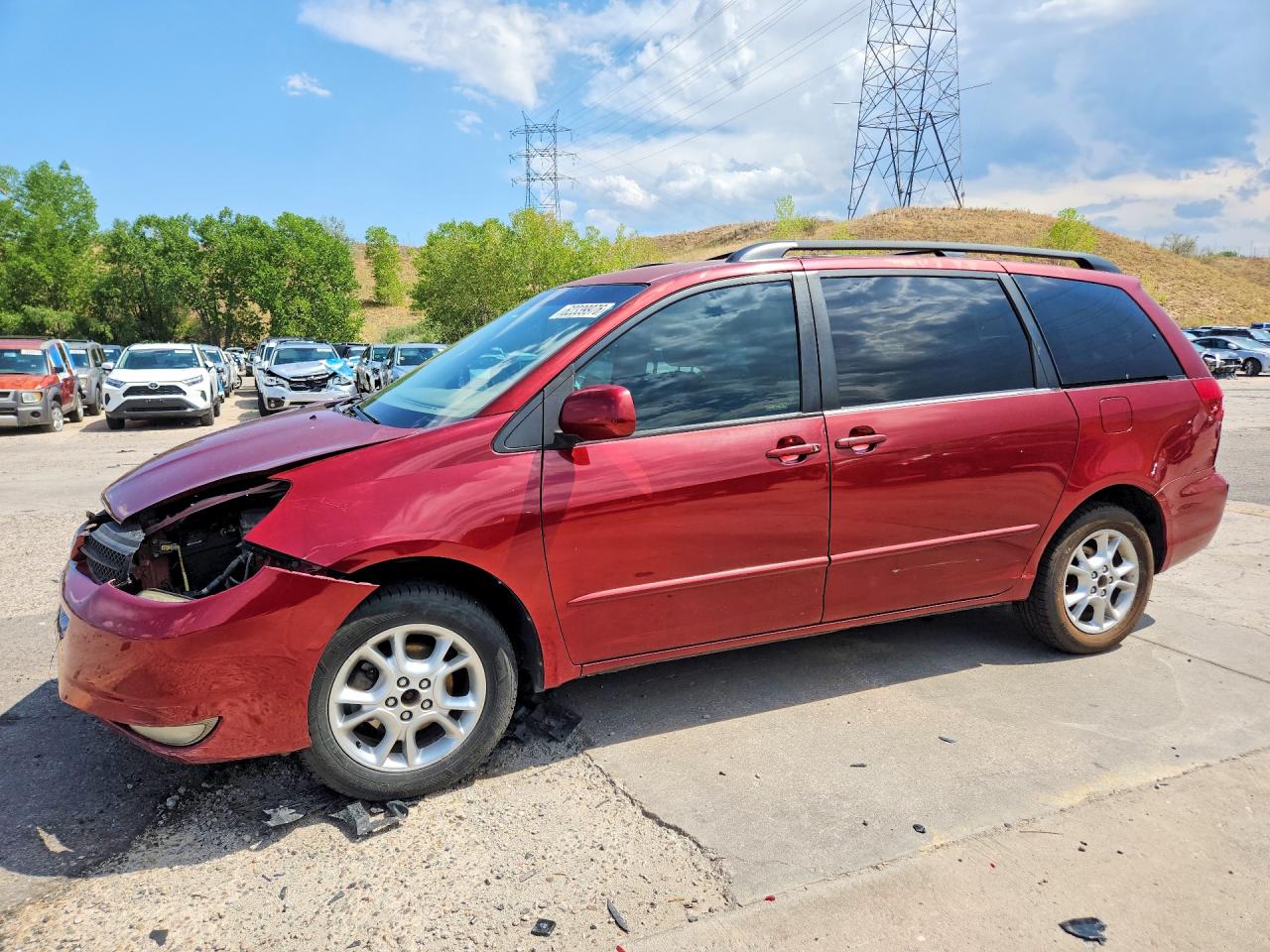 2005 Toyota Sienna Xle 7 Passenger Burgundy vin: 5TDBA22C35S029229