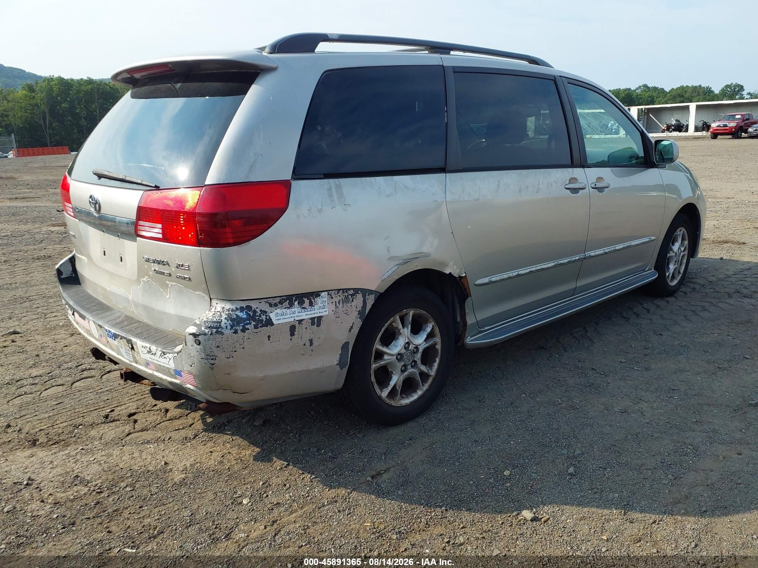 2004 Toyota Sienna Xle Limited Gold vin: 5TDBA22C44S000336