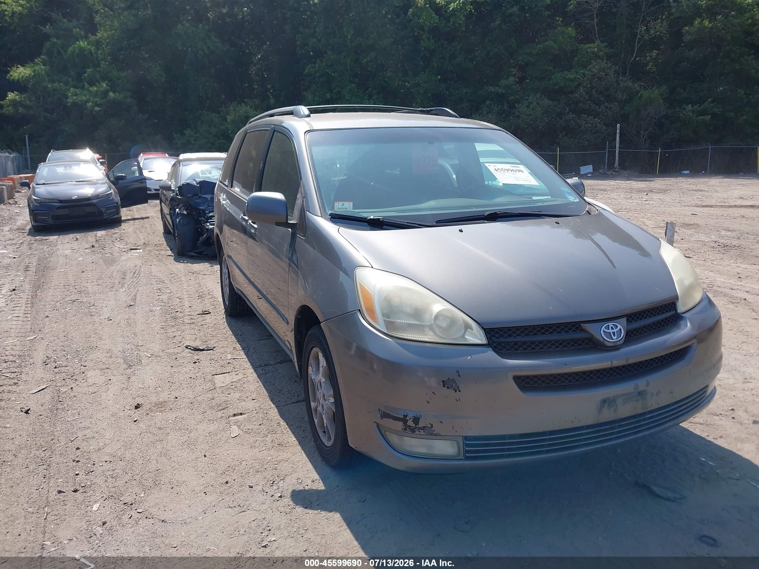 2005 Toyota Sienna Xle Gray vin: 5TDBA22C45S041583