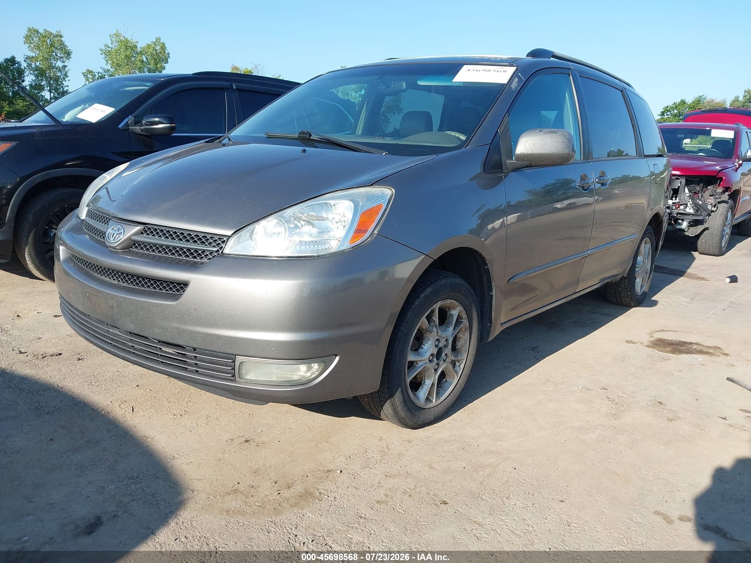 2004 Toyota Sienna Xle Gray vin: 5TDBA22C54S005111