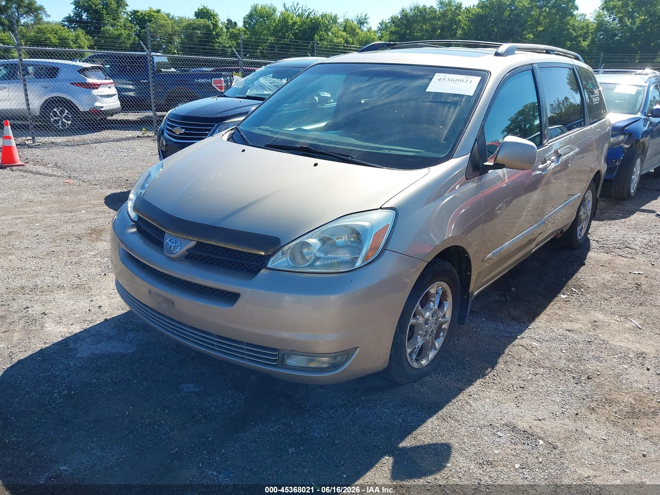 2004 Toyota Sienna Xle Limited Бежевый vin: 5TDBA22C54S020272