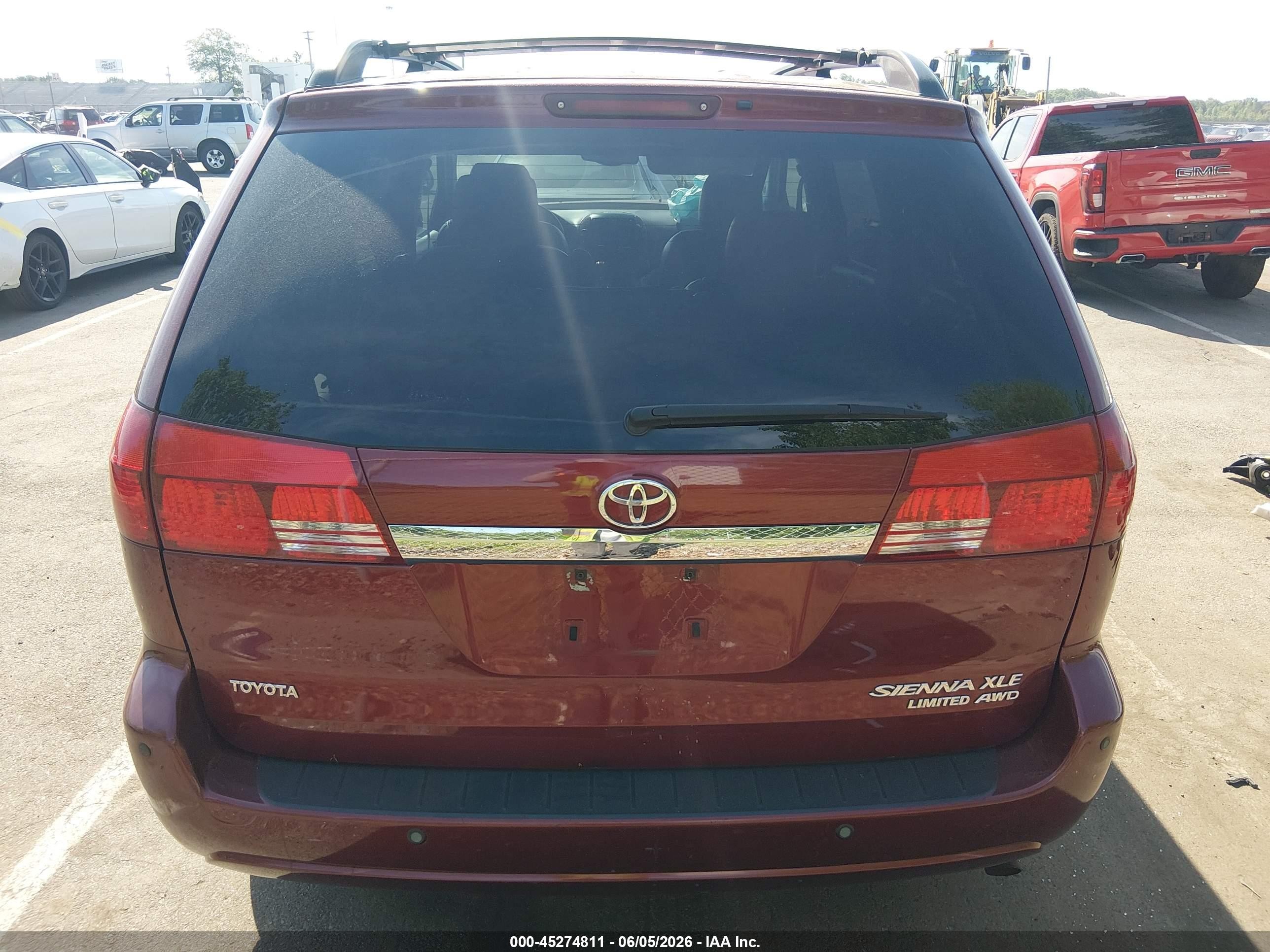2004 Toyota Sienna Xle Limited Red vin: 5TDBA22C54S025388