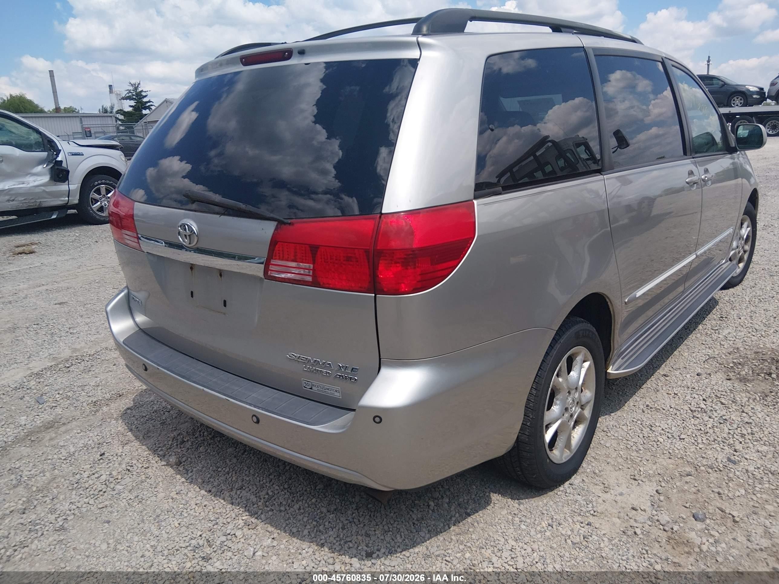 2004 Toyota Sienna Xle Limited Silver vin: 5TDBA22C64S010804