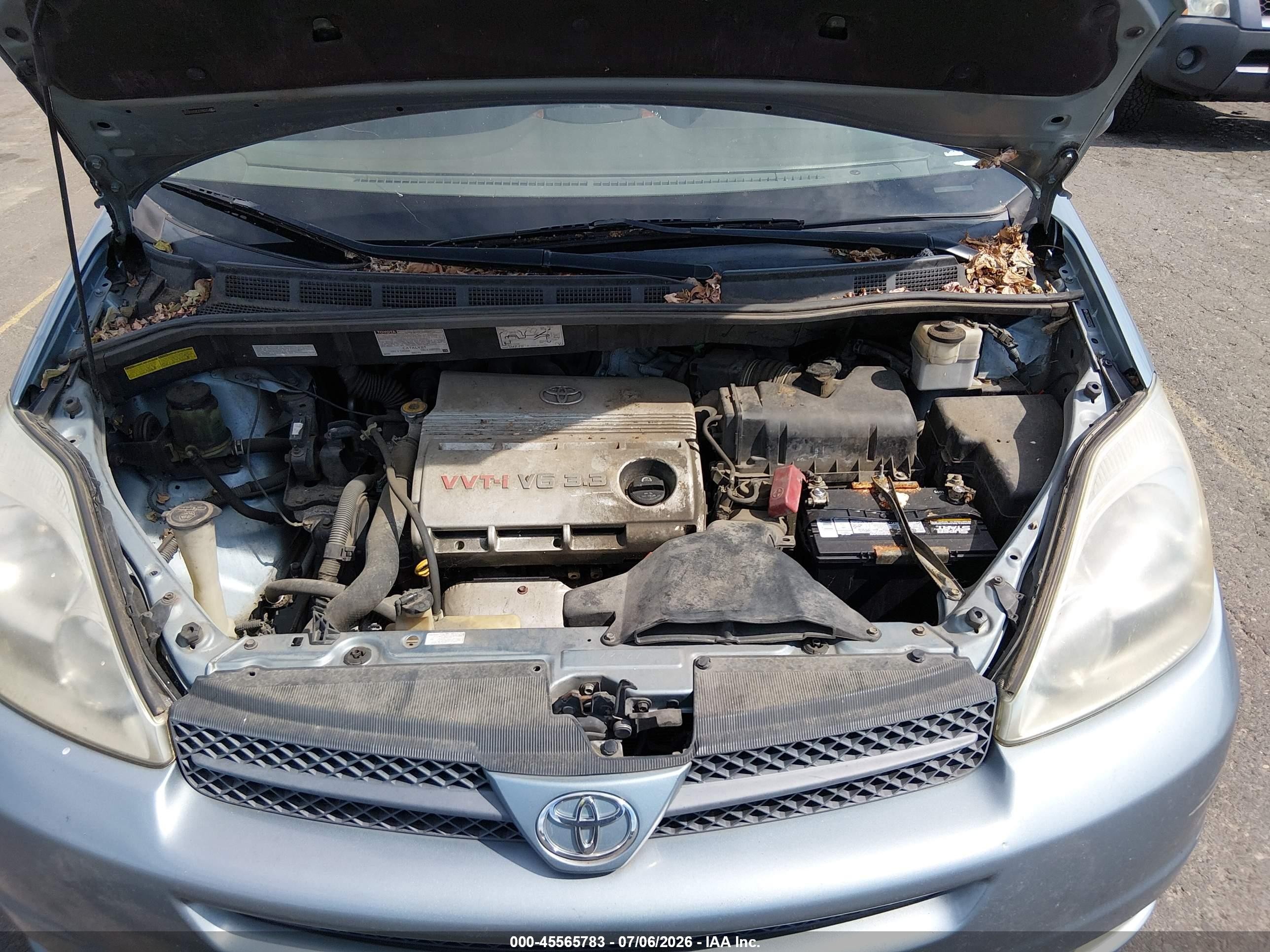 2005 Toyota Sienna Xle Blue vin: 5TDBA22C65S035526