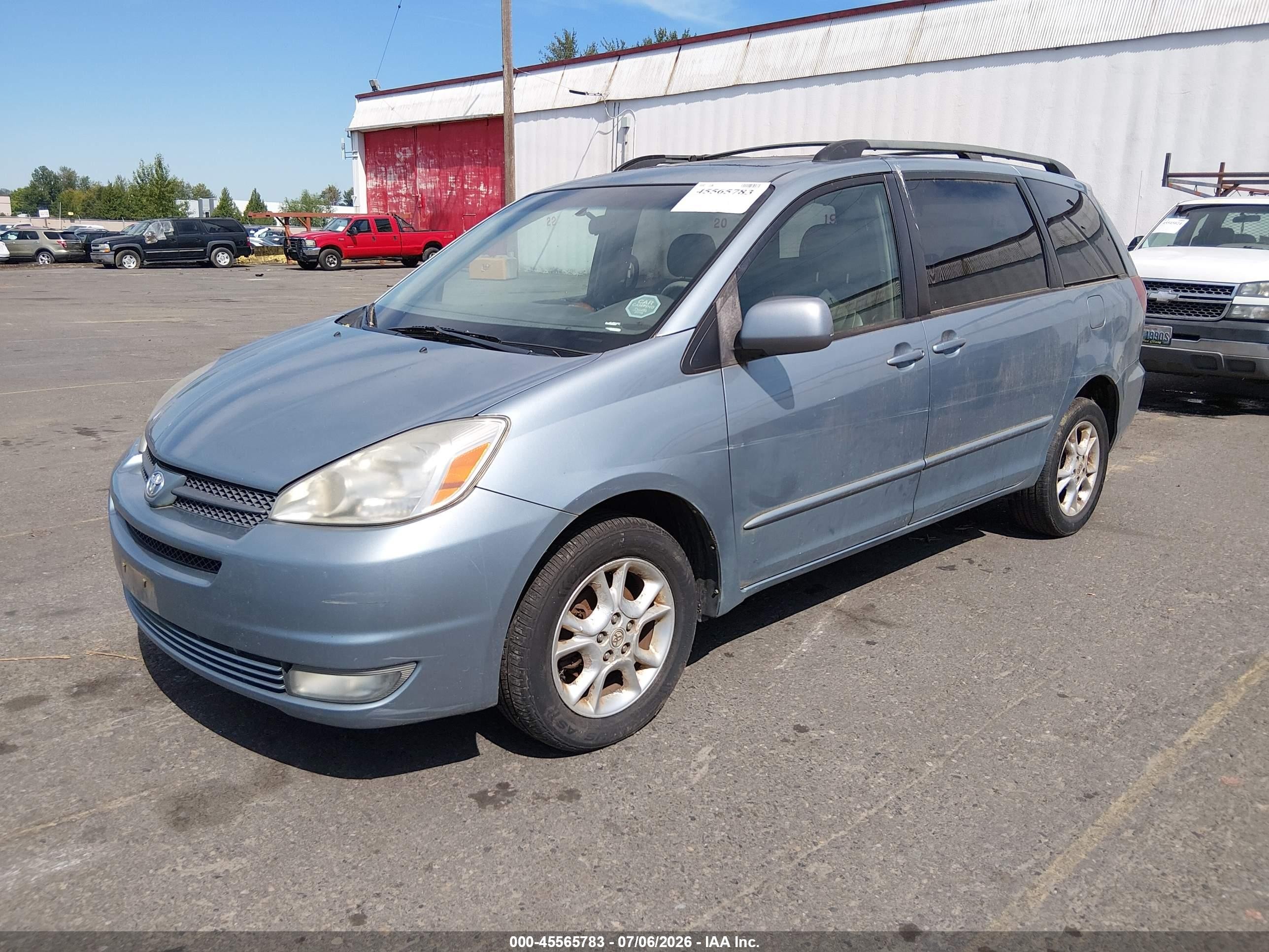 2005 Toyota Sienna Xle Blue vin: 5TDBA22C65S035526