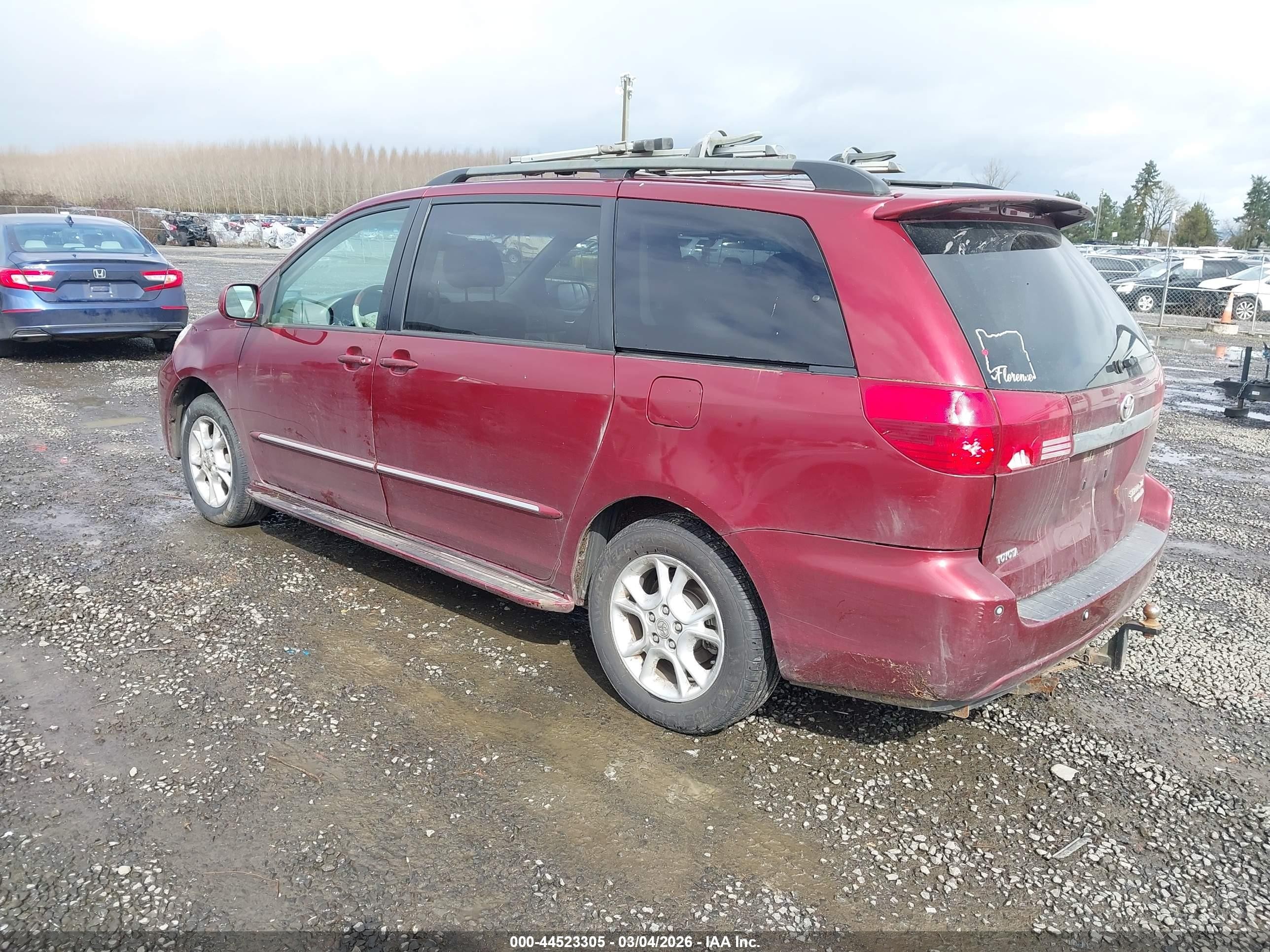 2005 Toyota Sienna Xle Limited Red vin: 5TDBA22C65S050236