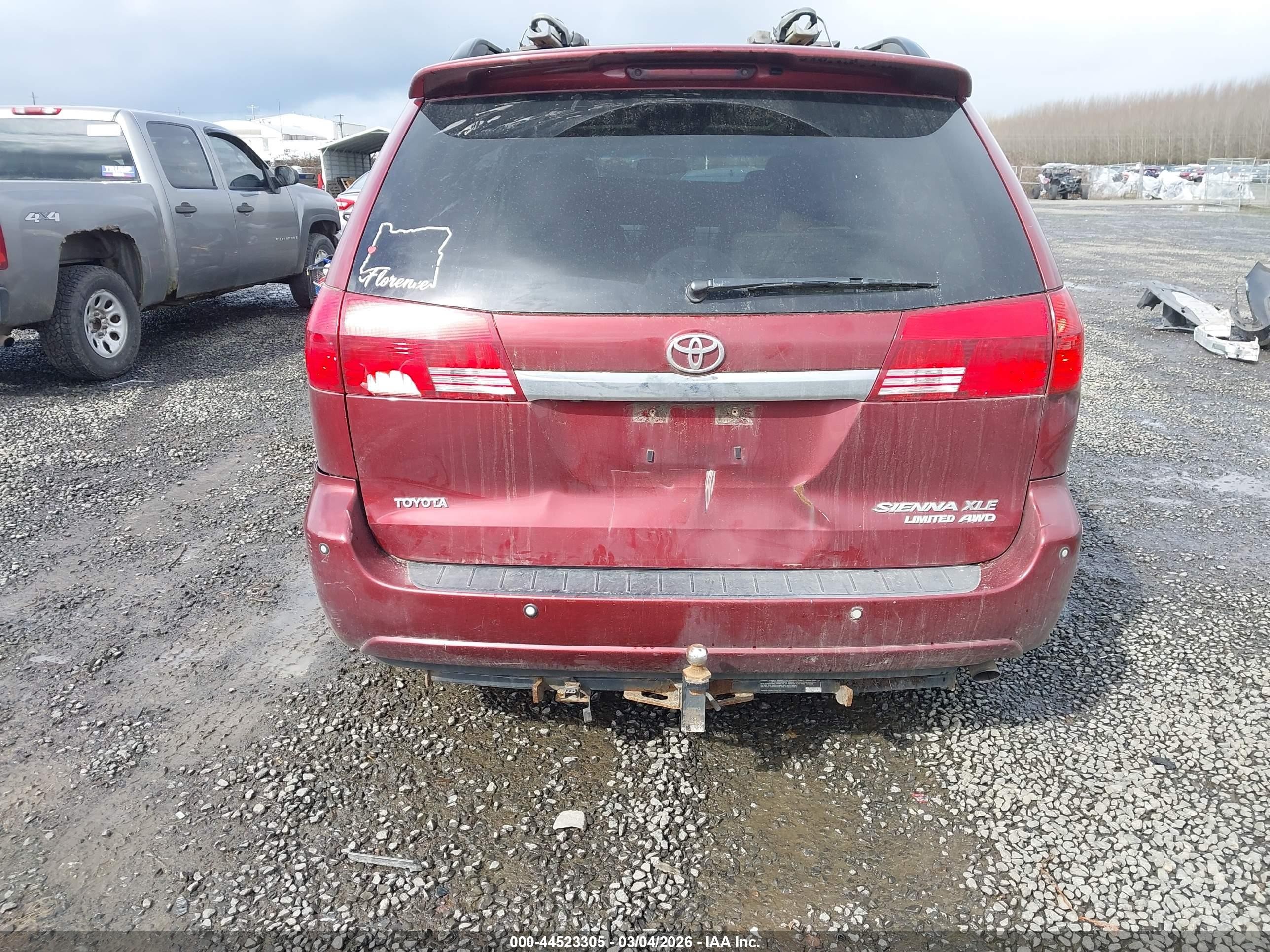 2005 Toyota Sienna Xle Limited Red vin: 5TDBA22C65S050236