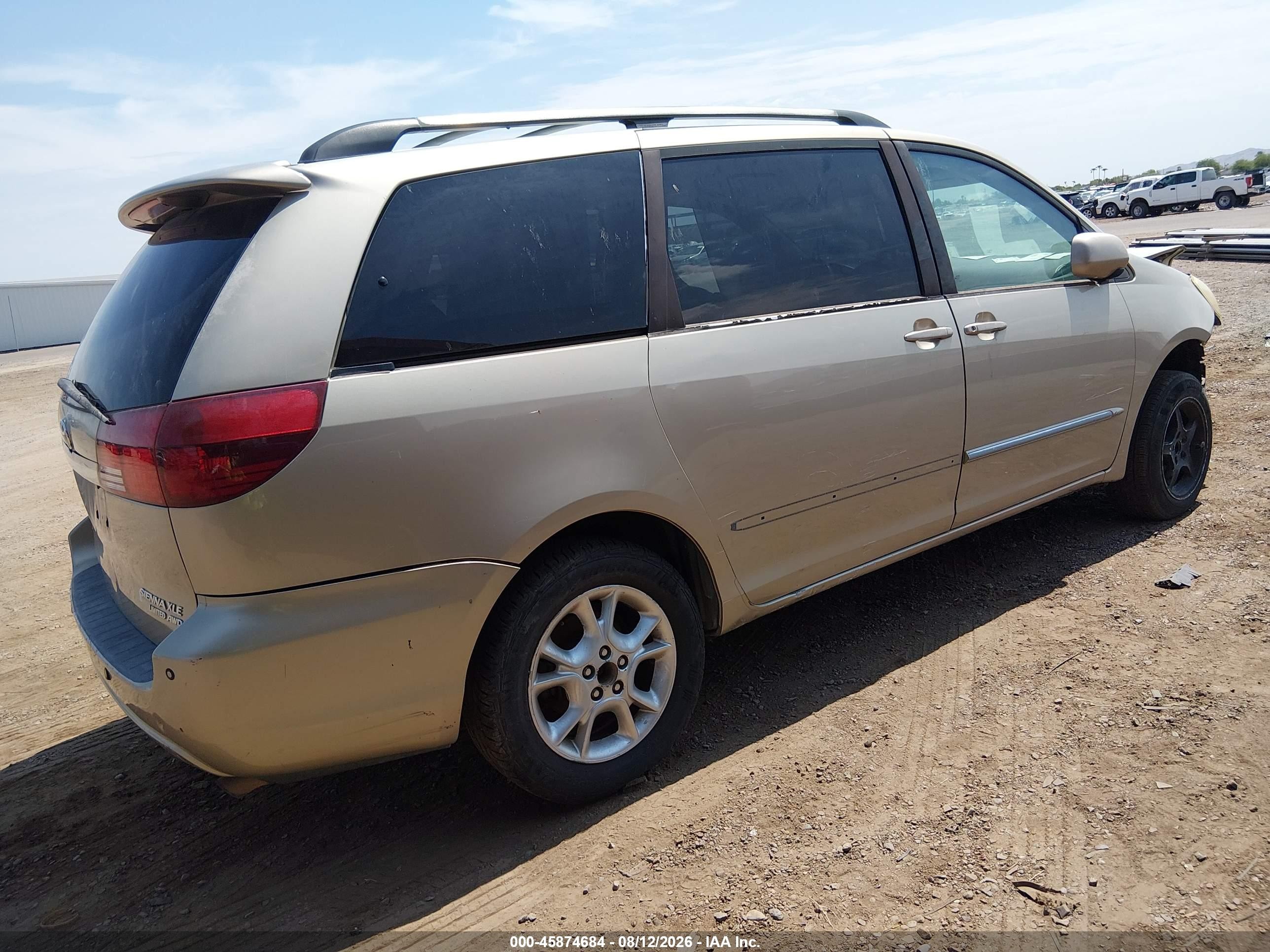 2004 Toyota Sienna Xle Limited Gold vin: 5TDBA22C74S018667