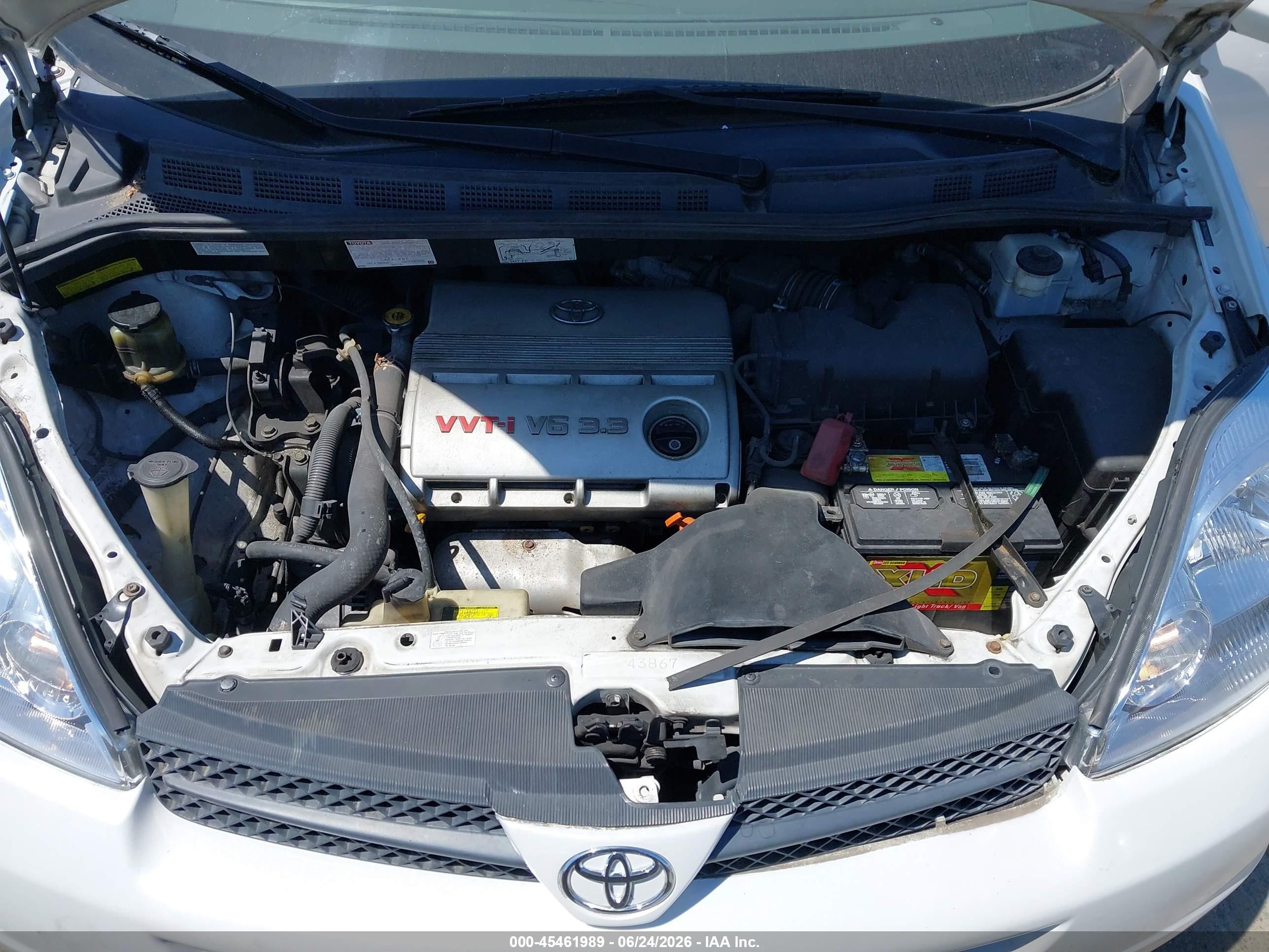 2005 Toyota Sienna Xle White vin: 5TDBA22C75S041206