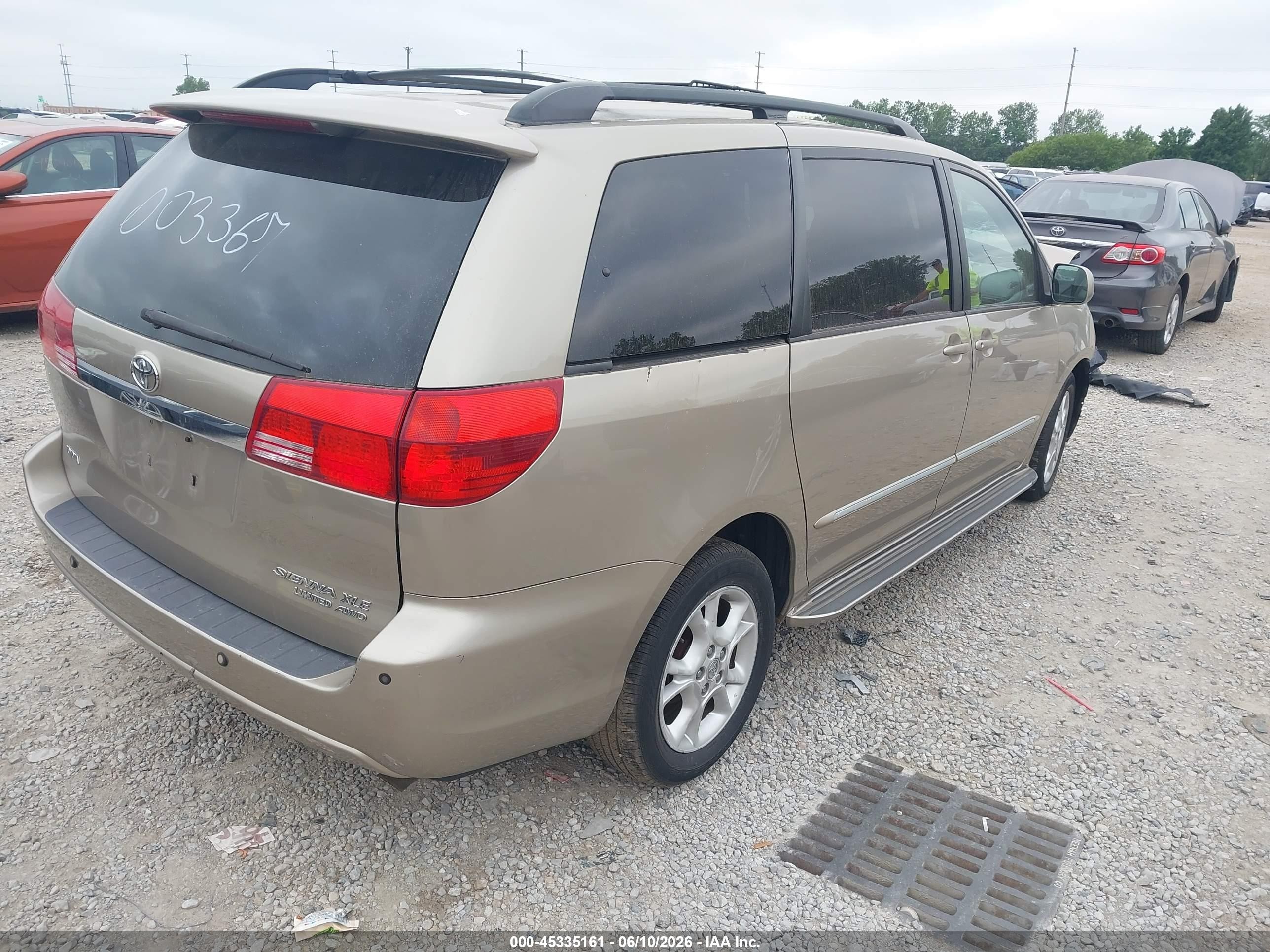 2004 Toyota Sienna Xle Limited Tan vin: 5TDBA22C84S003367