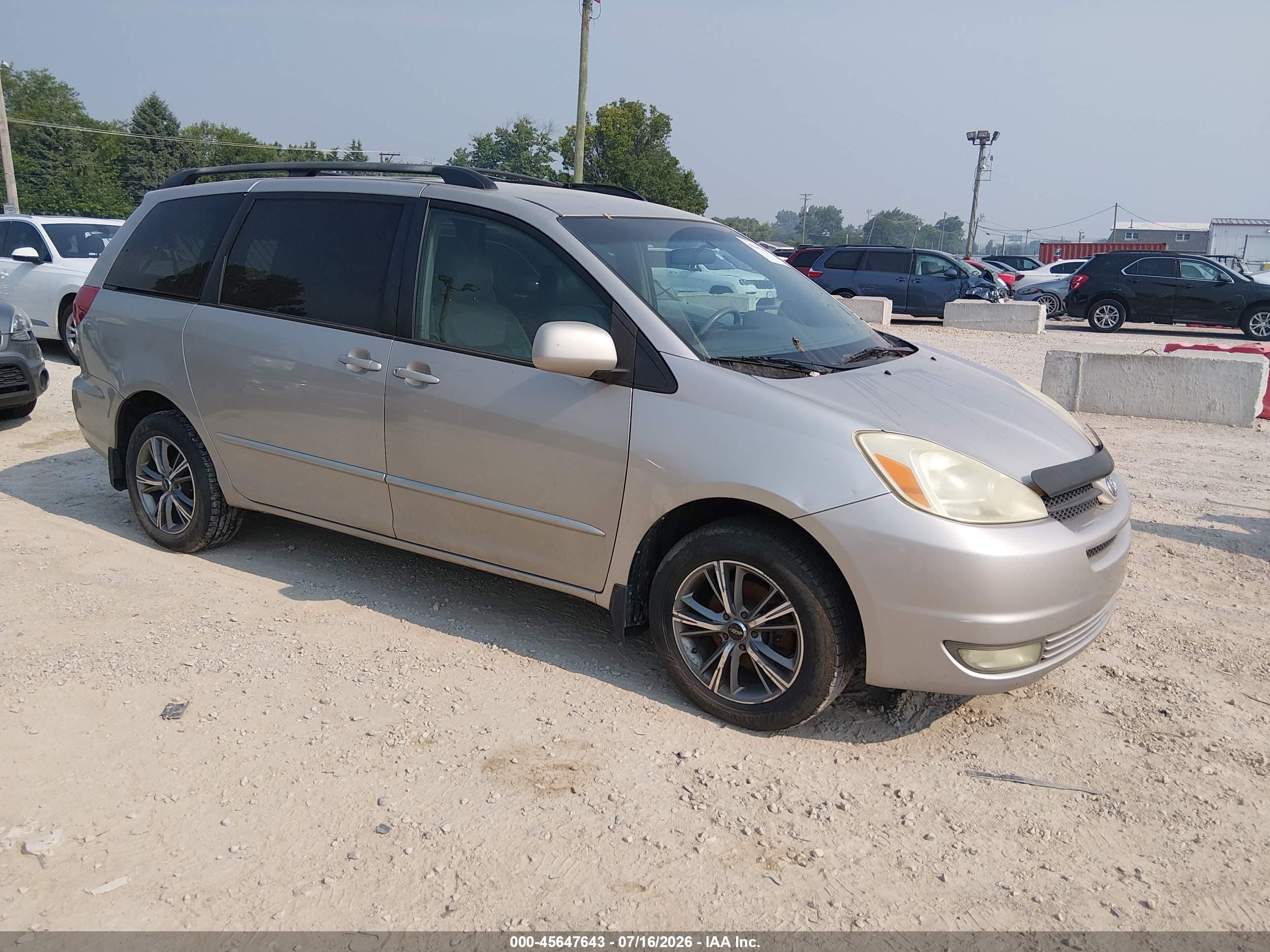 2004 Toyota Sienna Xle Silver vin: 5TDBA22C84S006835