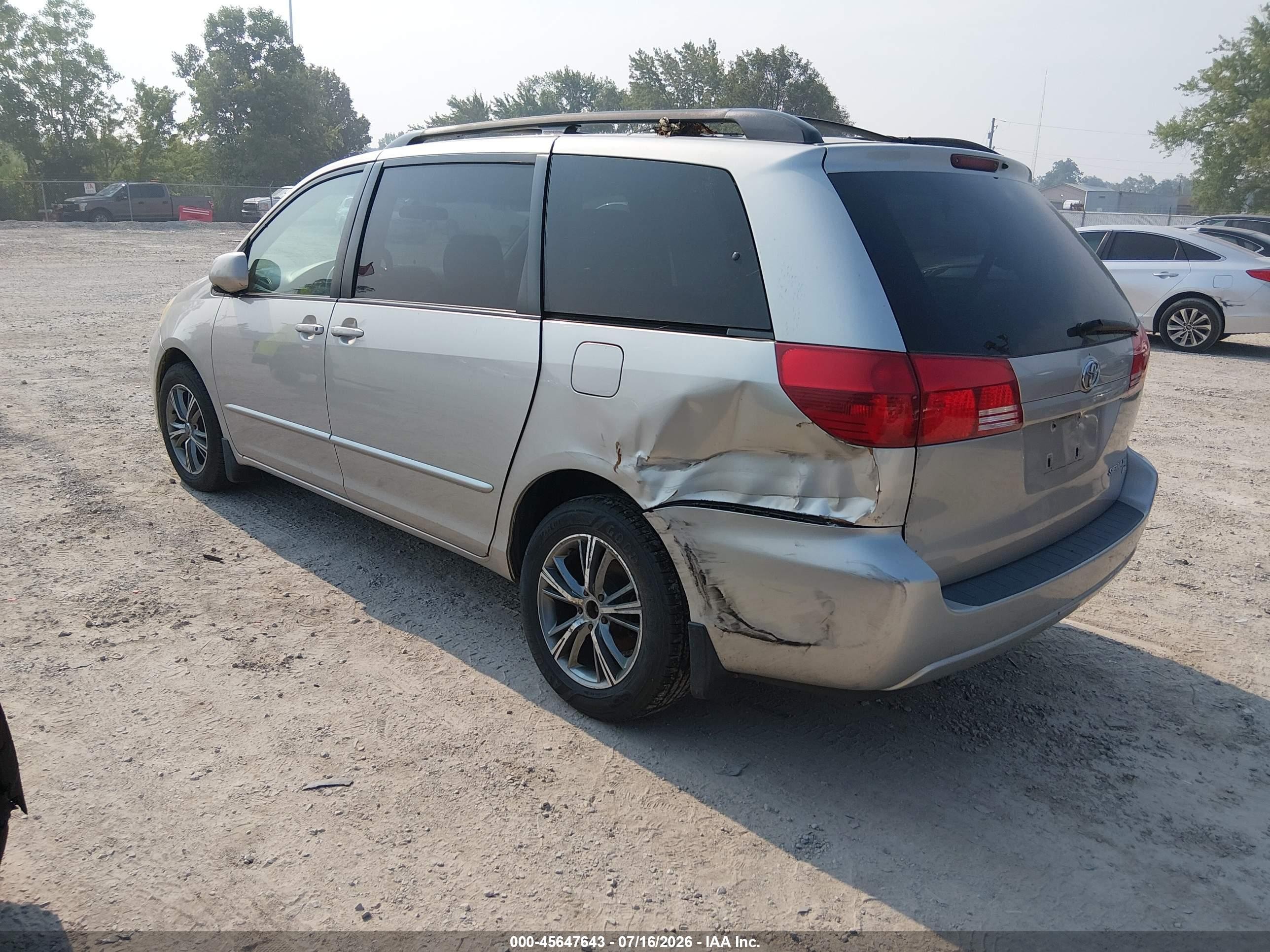 2004 Toyota Sienna Xle Silver vin: 5TDBA22C84S006835