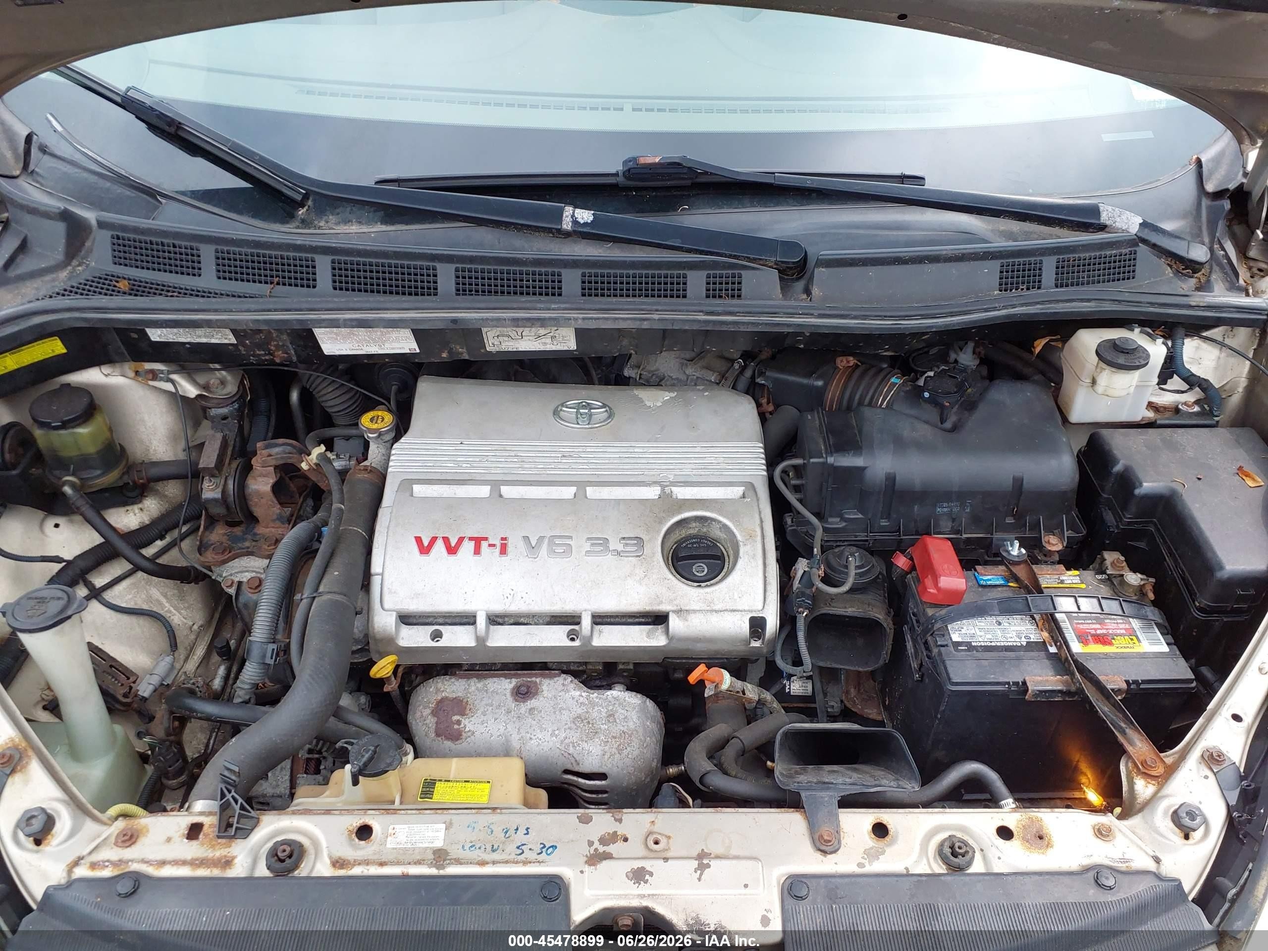 2006 Toyota Sienna Xle Champagne vin: 5TDBA22C86S055374