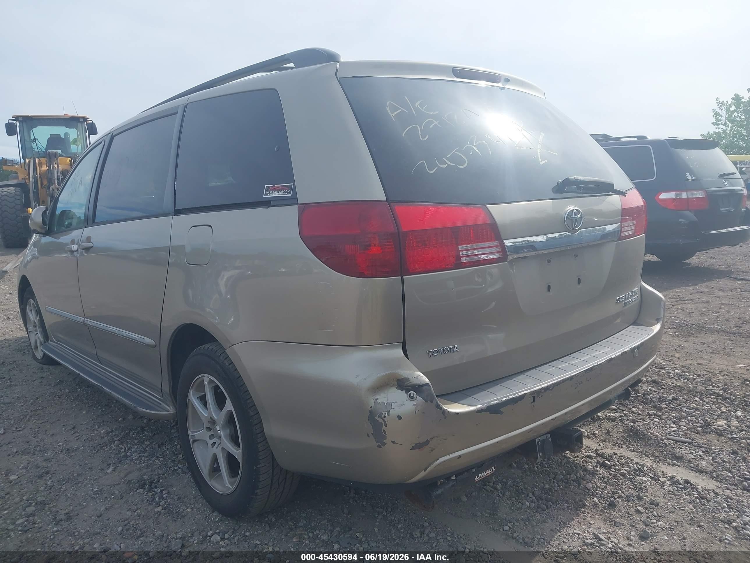 2004 Toyota Sienna Xle Limited Желто-коричневый vin: 5TDBA22C94S024194
