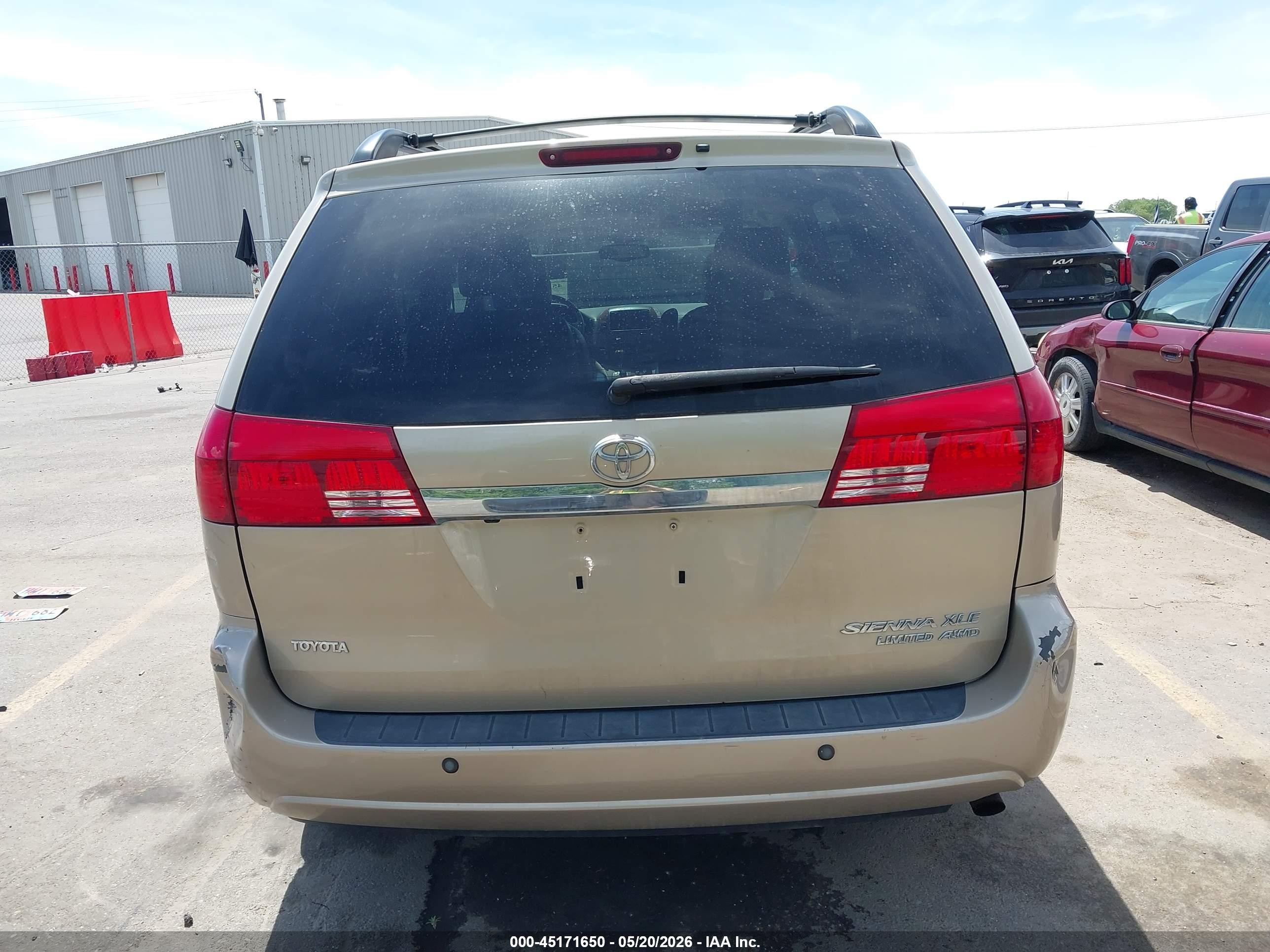 2004 Toyota Sienna Xle Limited Champagne vin: 5TDBA22C94S024647