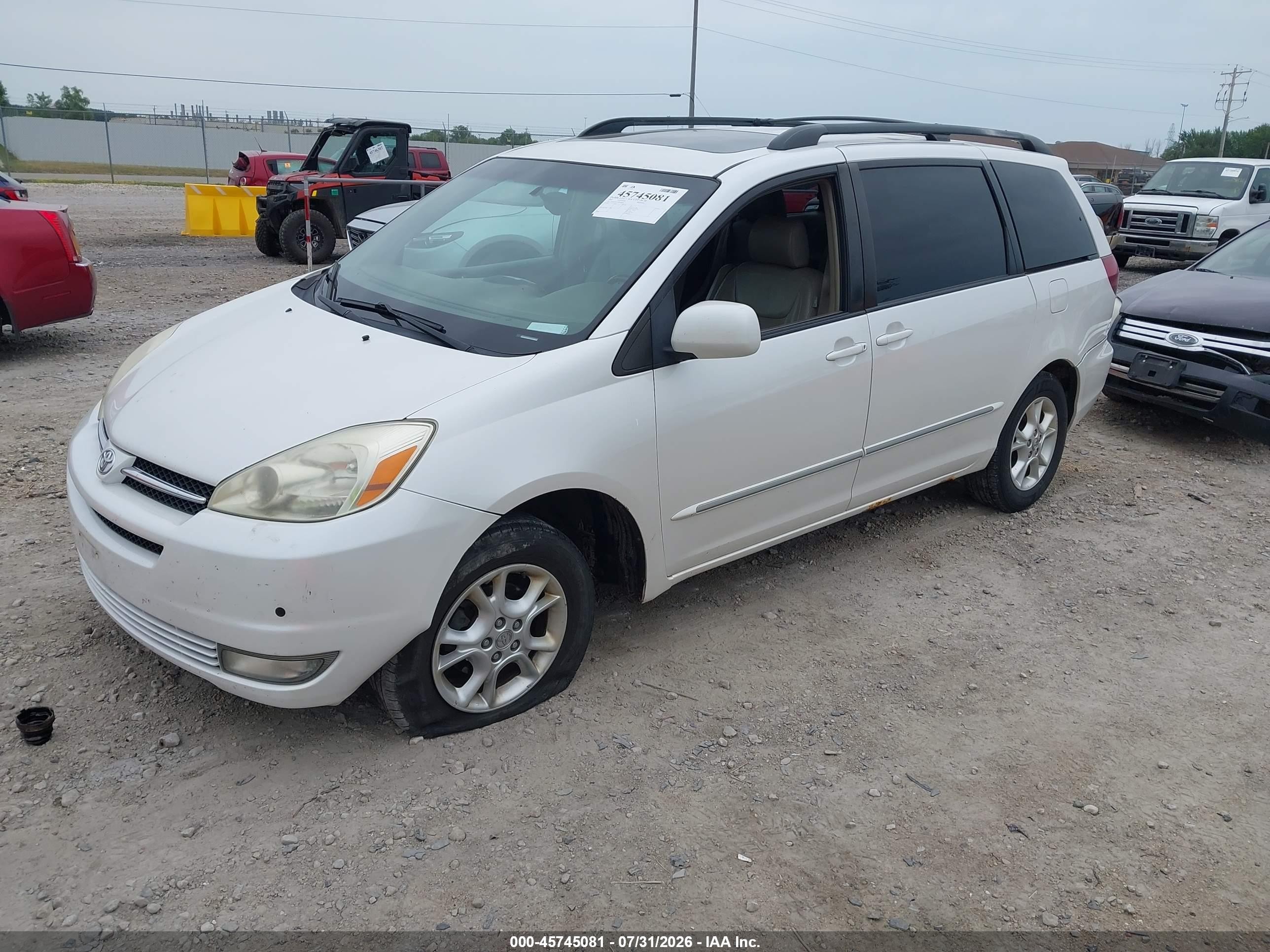2005 Toyota Sienna Xle Limited White vin: 5TDBA22C95S048464