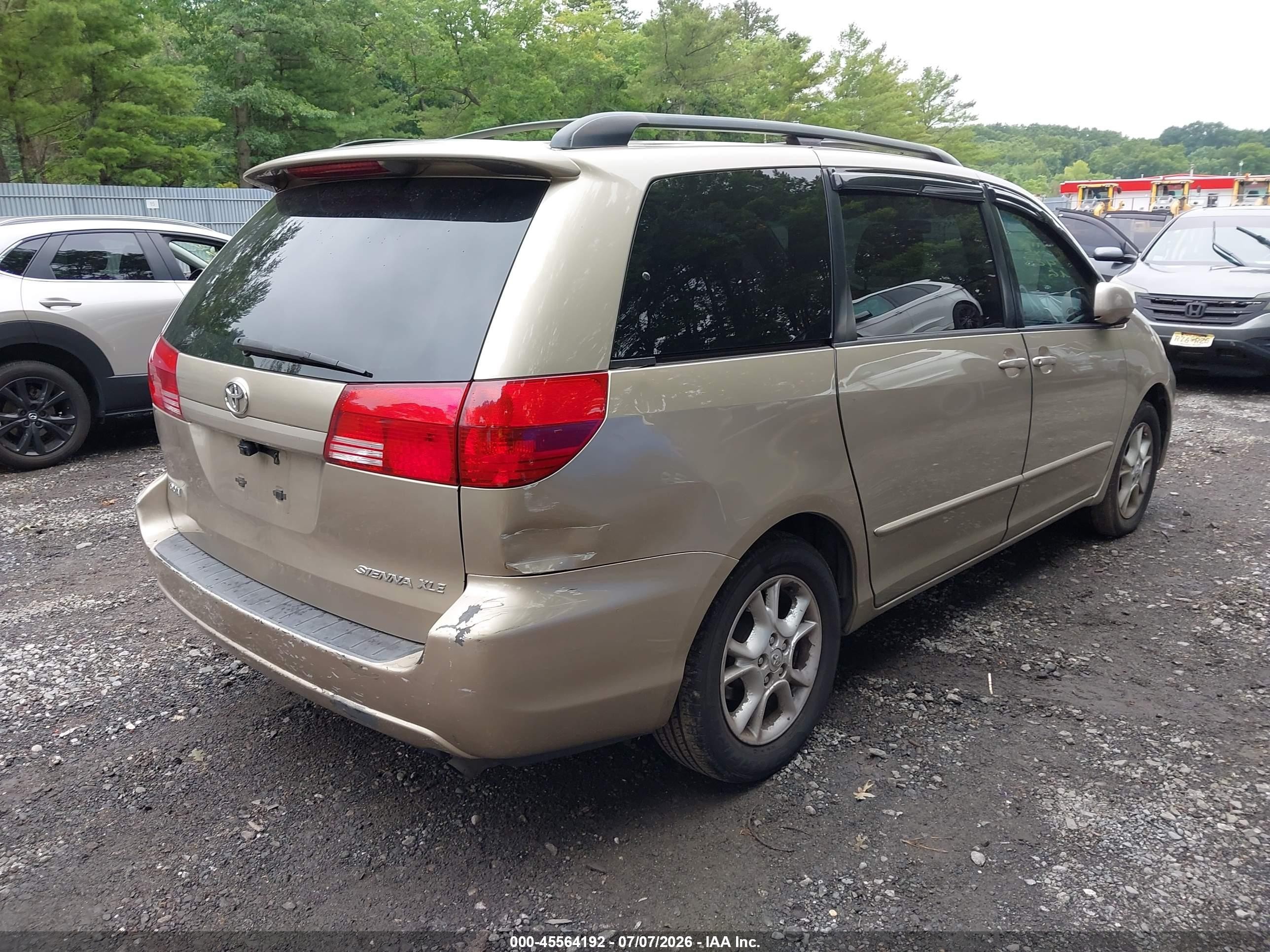 2004 Toyota Sienna Xle Tan vin: 5TDBA22CX4S022423