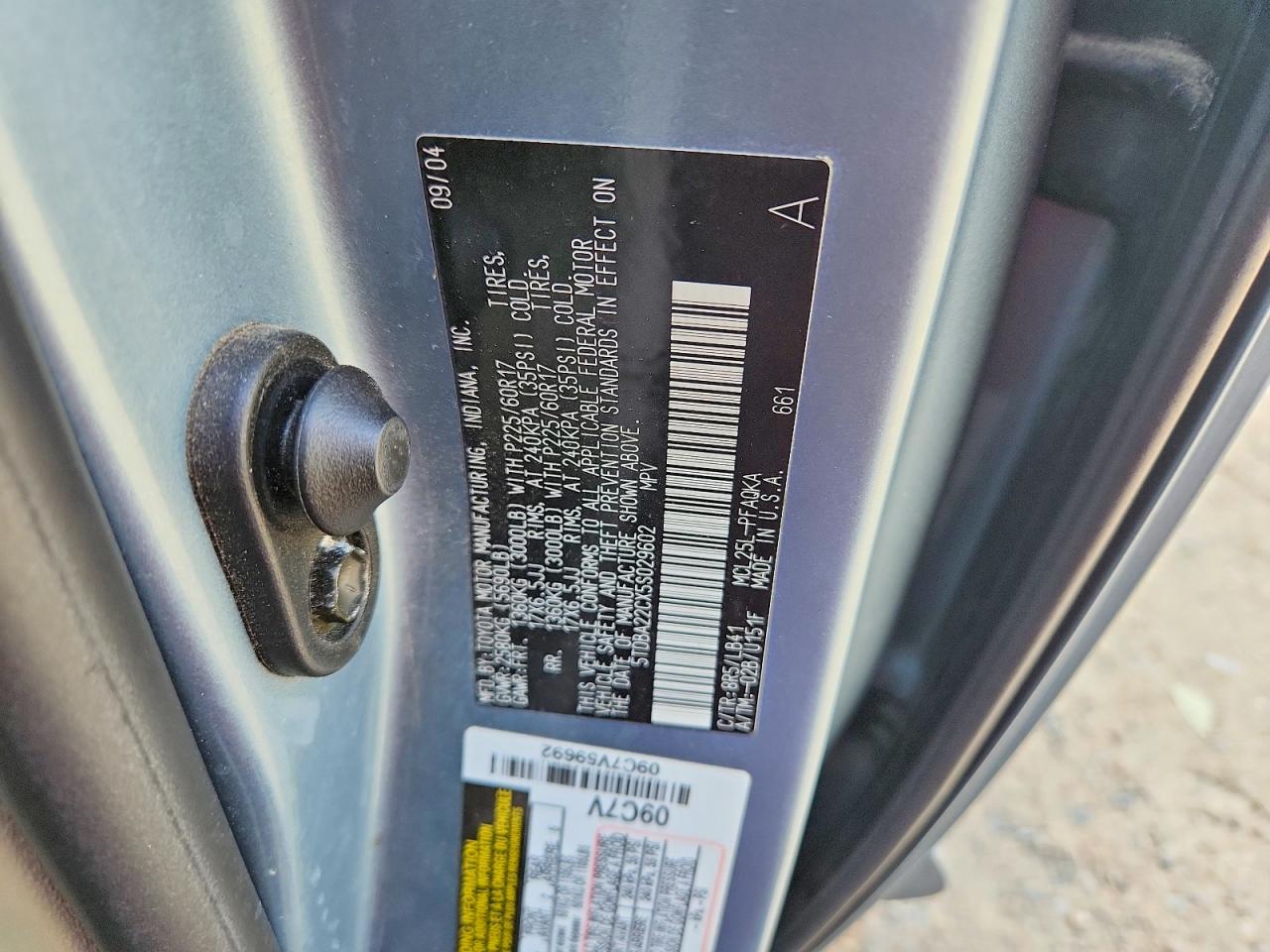 2005 Toyota Sienna Xle Limited 7 Passenger Blue vin: 5TDBA22CX5S029602