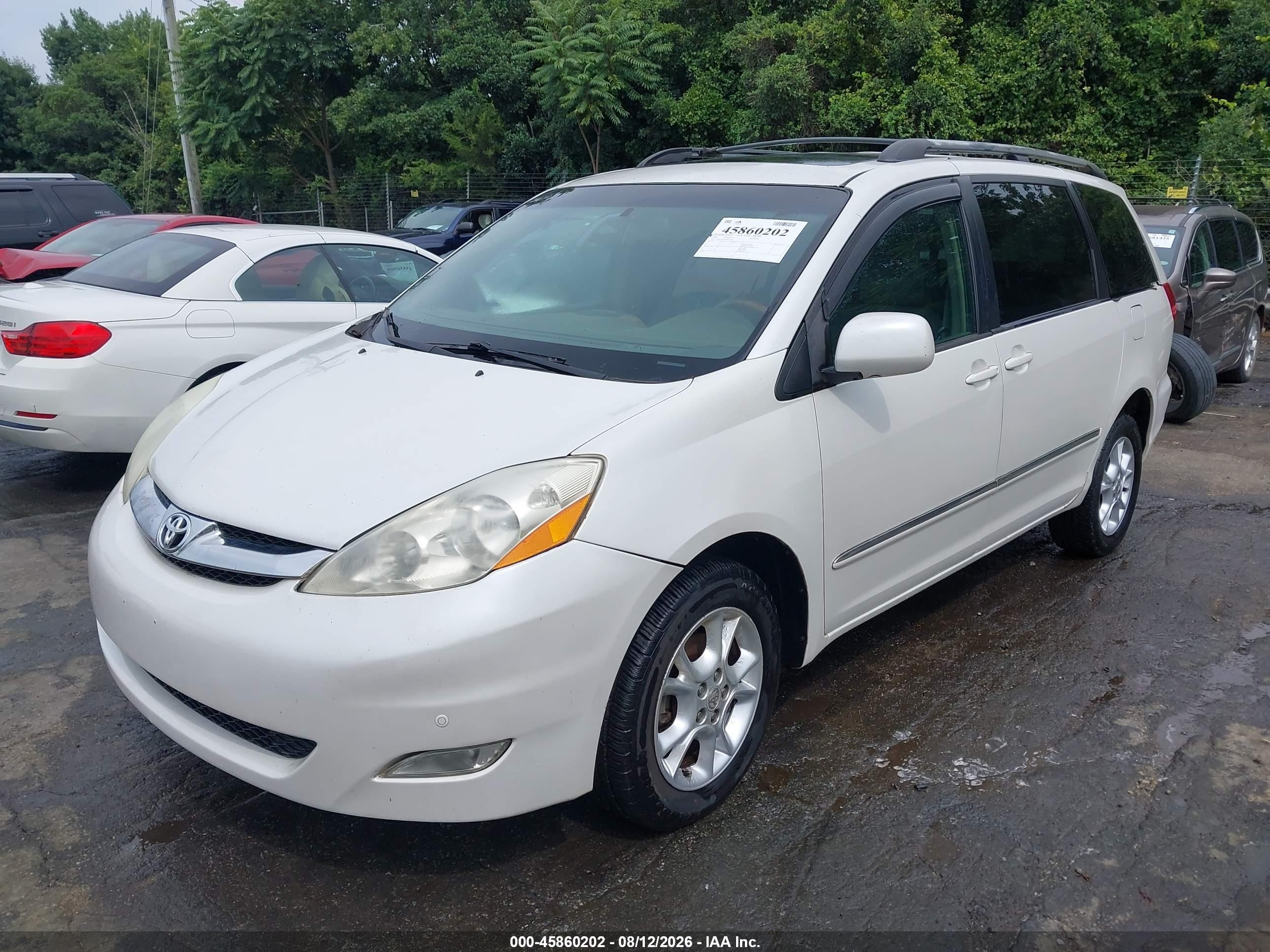2006 Toyota Sienna Xle Limited White vin: 5TDBA22CX6S072189