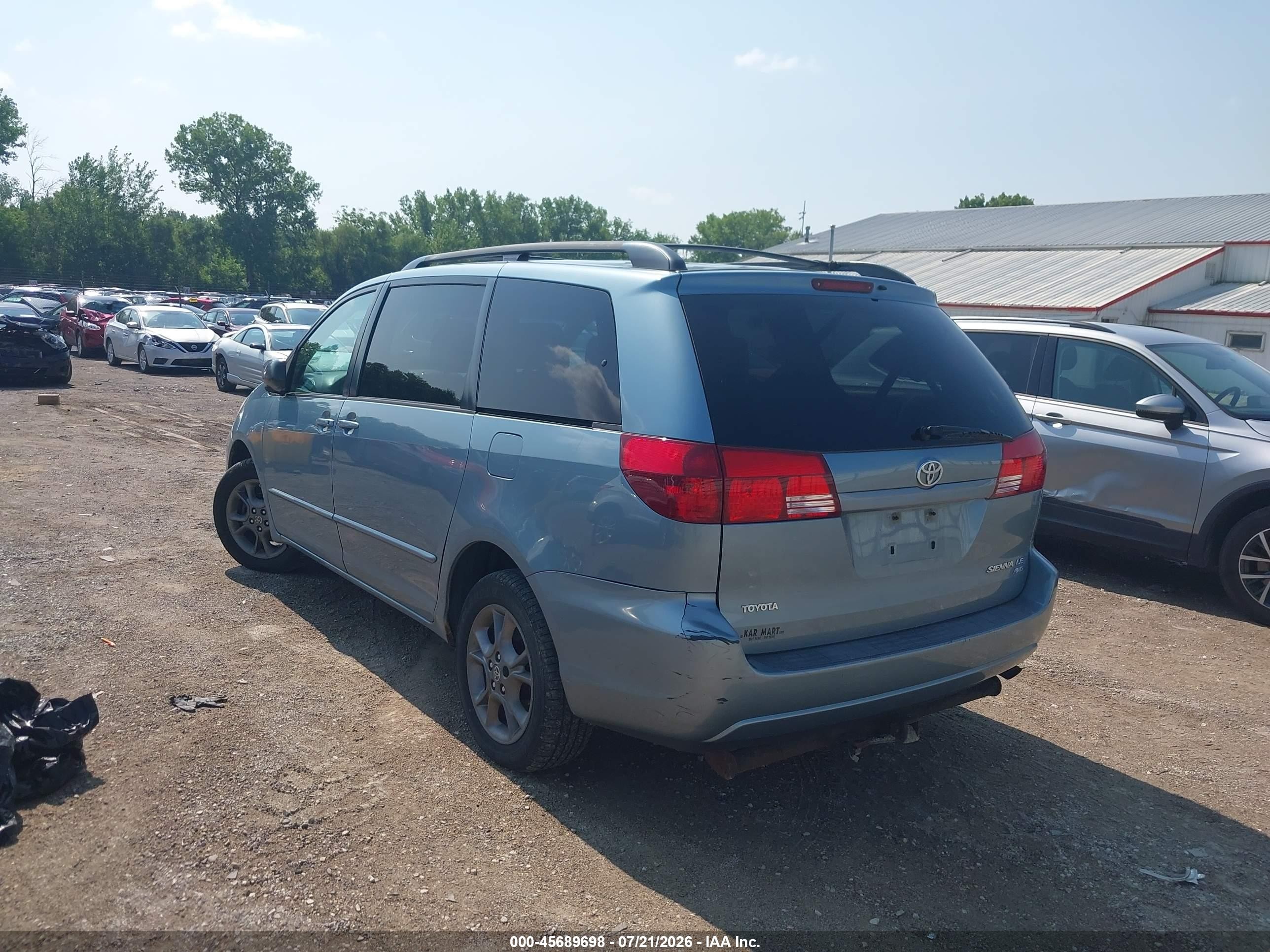 2005 Toyota Sienna Le Light Blue vin: 5TDBA23C45S049178