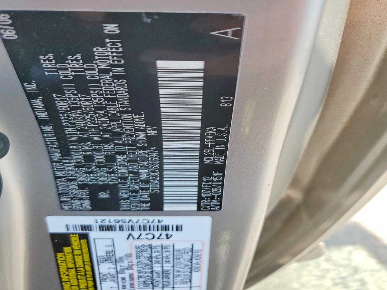 2006 Toyota Sienna Le Silver vin: 5TDBA23C76S069474
