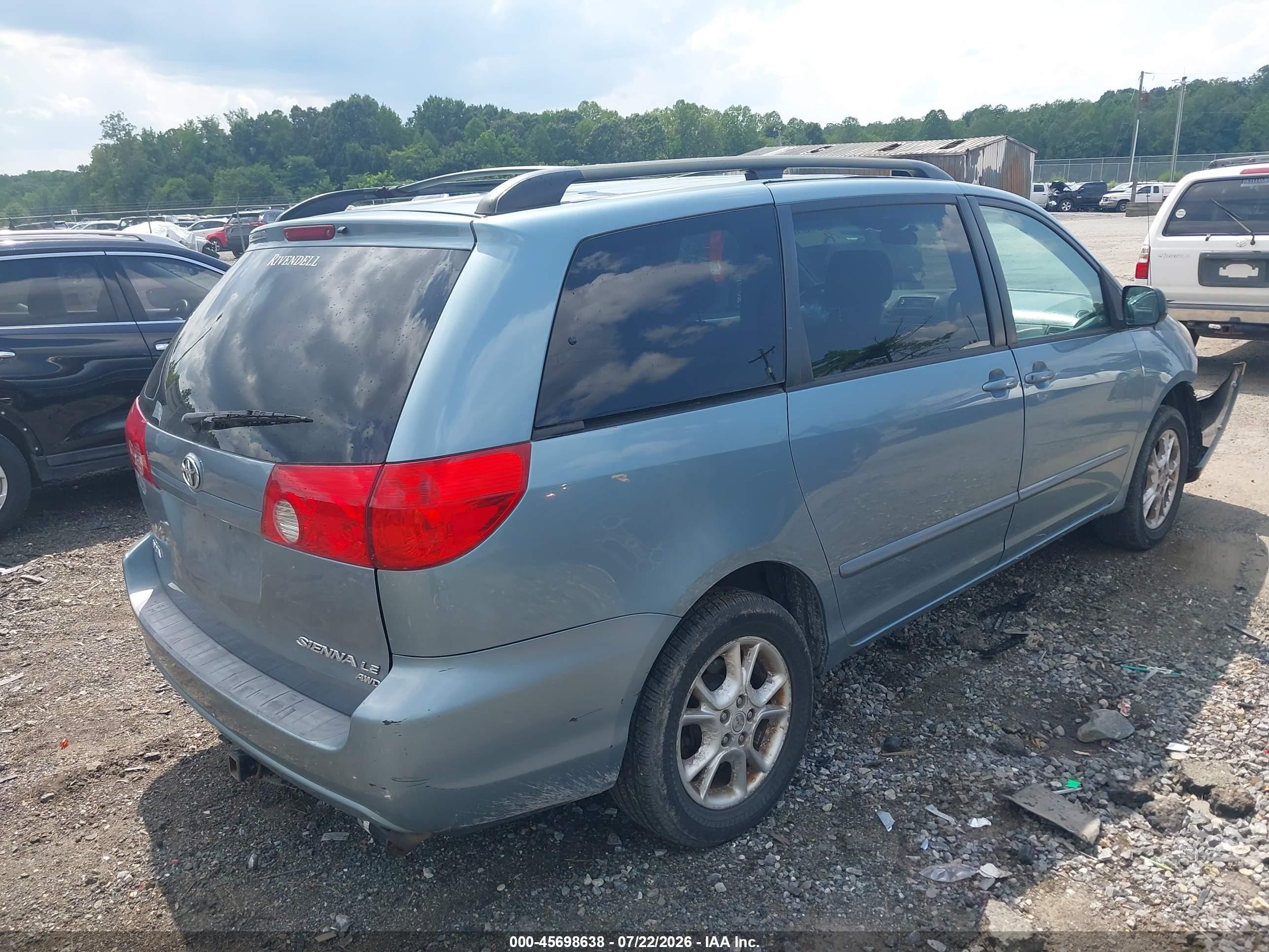 2006 Toyota Sienna Le Light Blue vin: 5TDBA23C86S055275