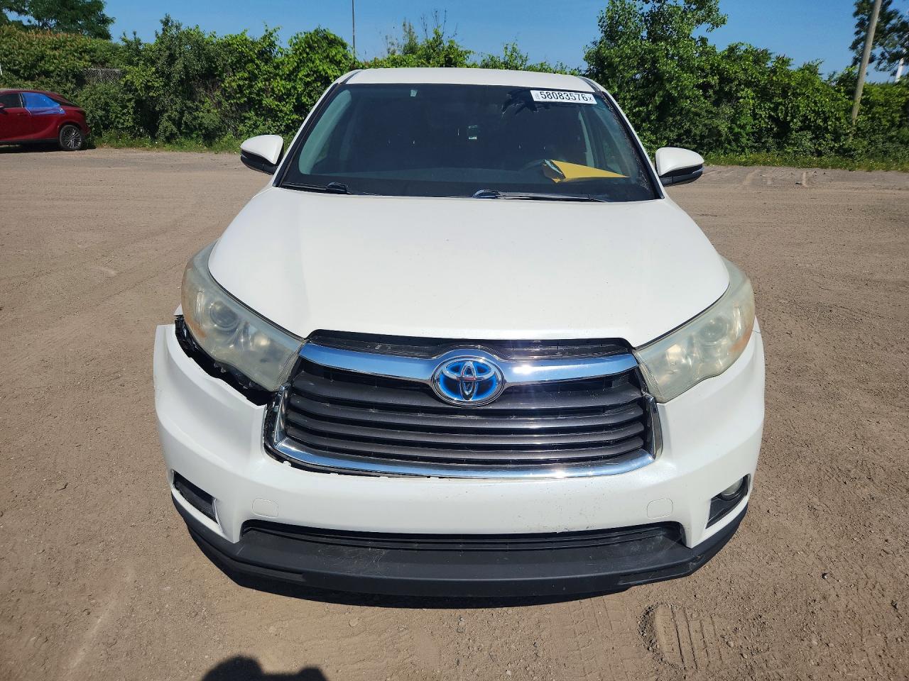 2015 Toyota Highlander Hybrid White vin: 5TDBCRFH0FS011846