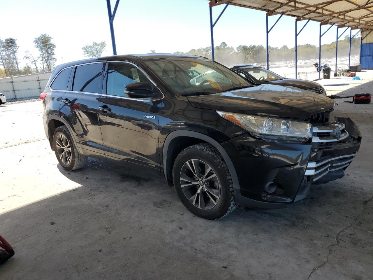 2018 Toyota Highlander Hybrid Черный vin: 5TDBGRFH2JS039029