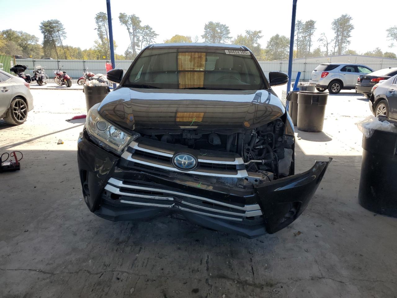 2018 Toyota Highlander Hybrid Черный vin: 5TDBGRFH2JS039029