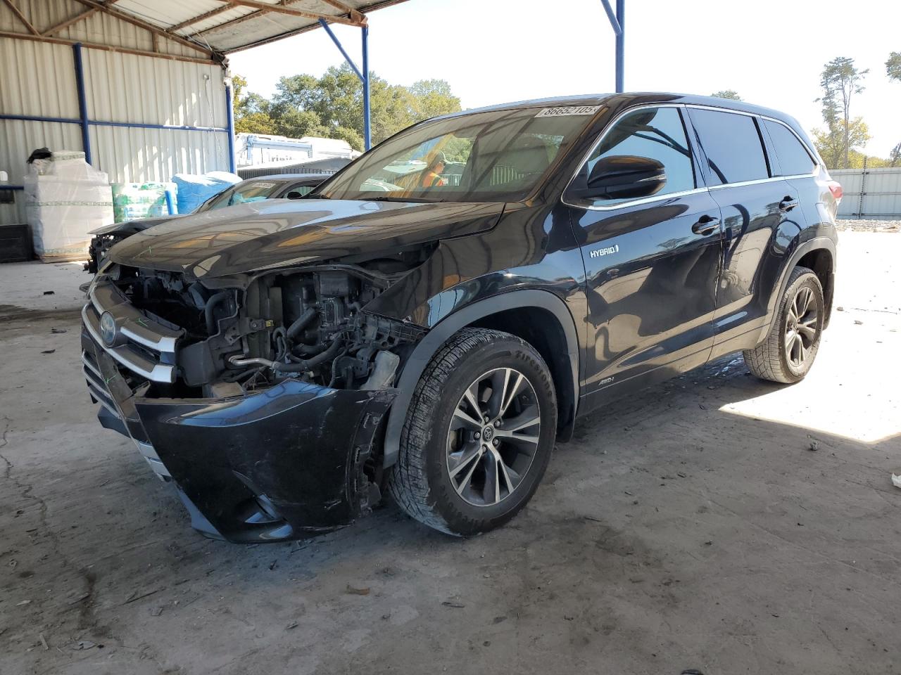 2018 Toyota Highlander Hybrid Черный vin: 5TDBGRFH2JS039029