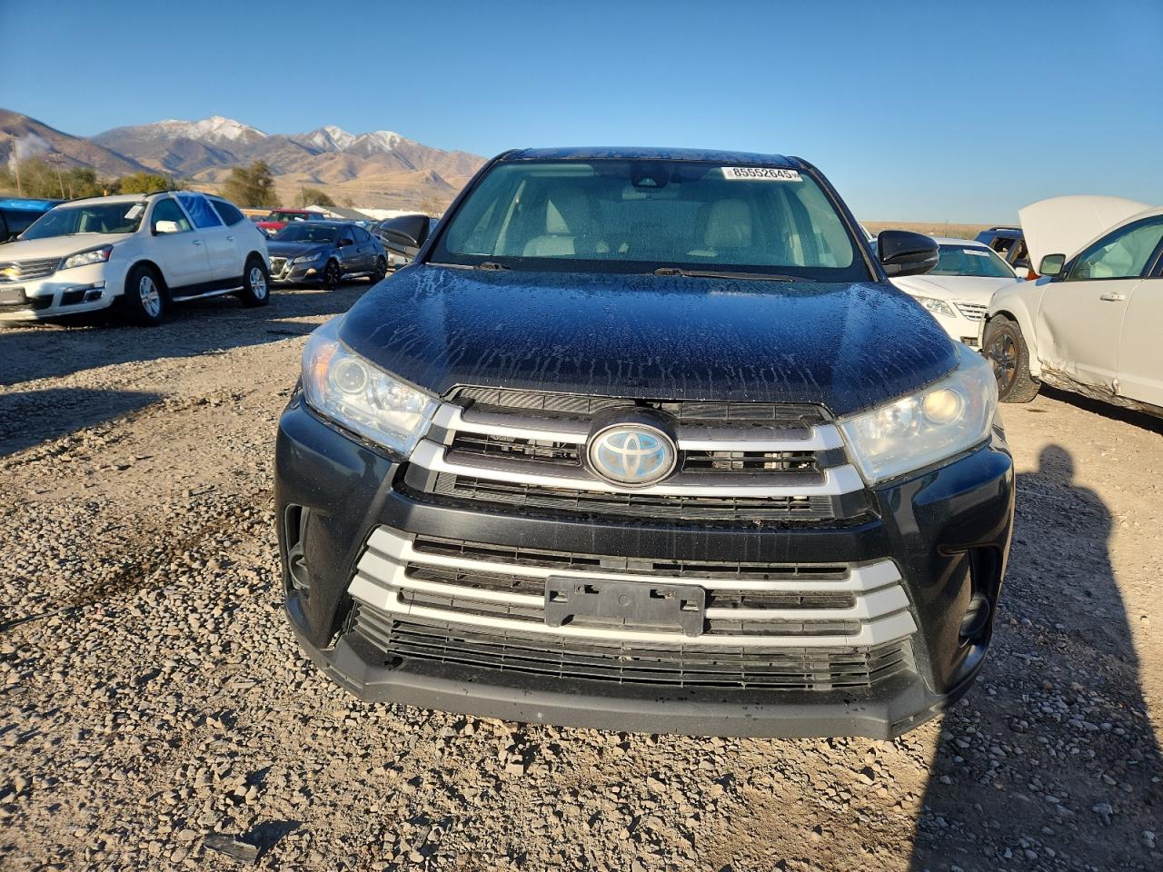 2018 Toyota Highlander Hybrid Черный vin: 5TDBGRFH2JS041718