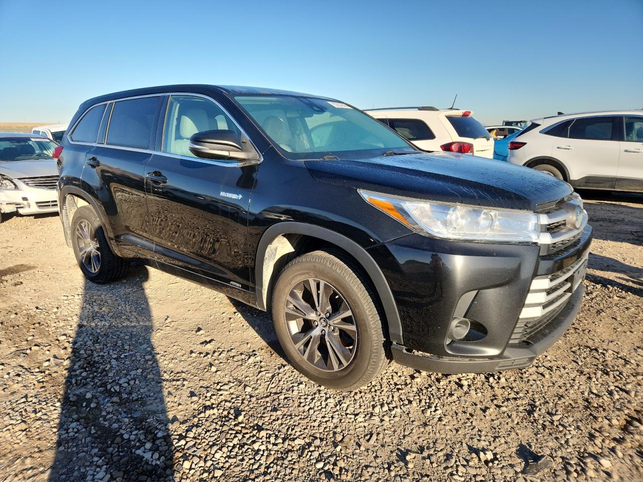 2018 Toyota Highlander Hybrid Черный vin: 5TDBGRFH2JS041718