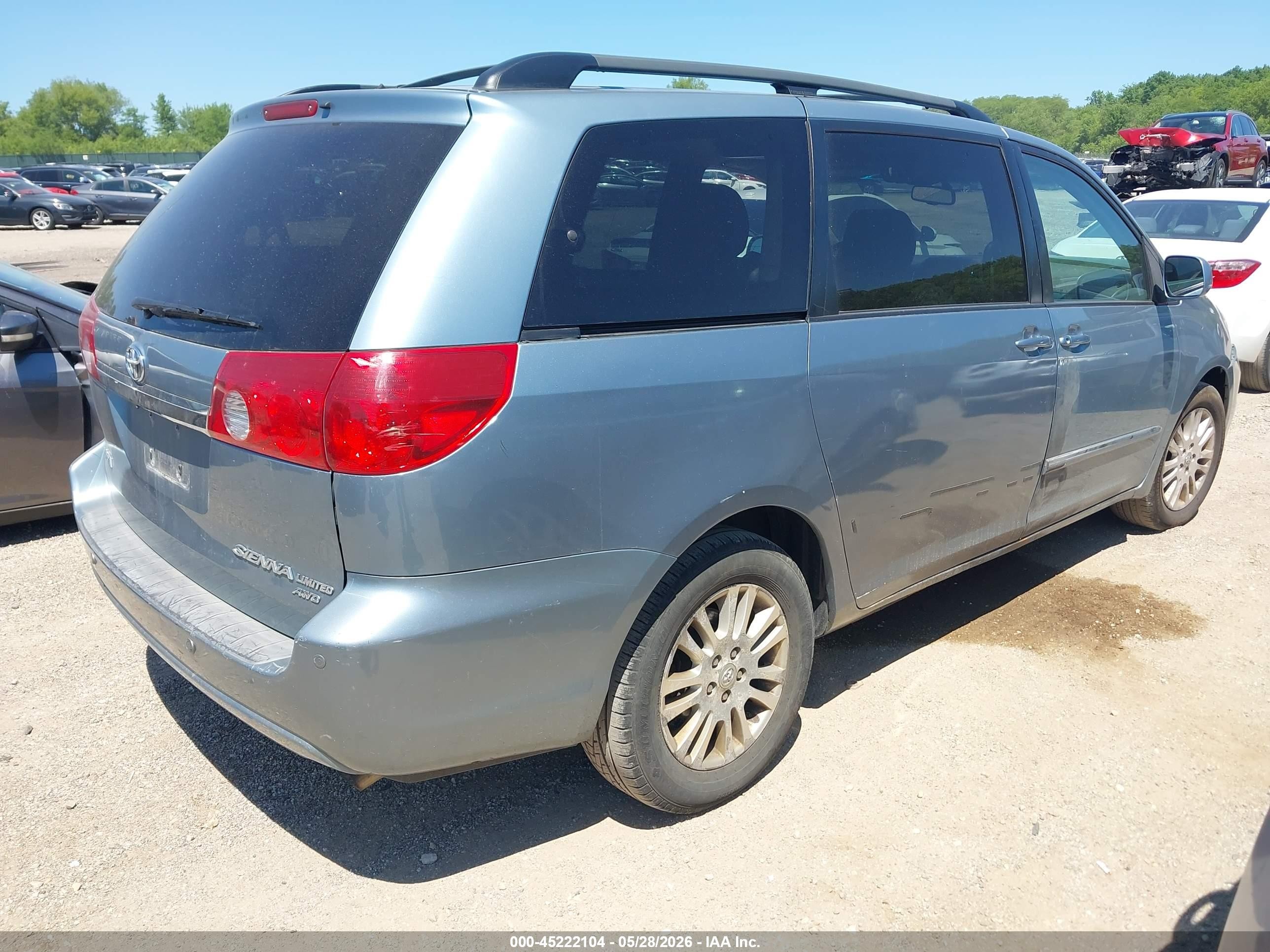 2007 Toyota Sienna Xle Limited Teal vin: 5TDBK22C07S001596