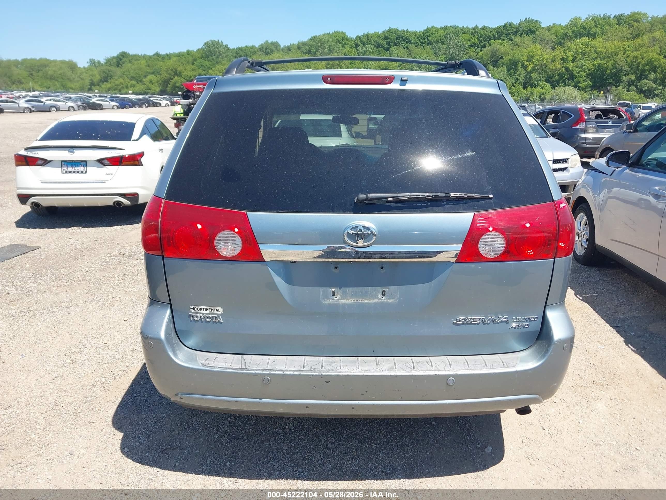 2007 Toyota Sienna Xle Limited Teal vin: 5TDBK22C07S001596