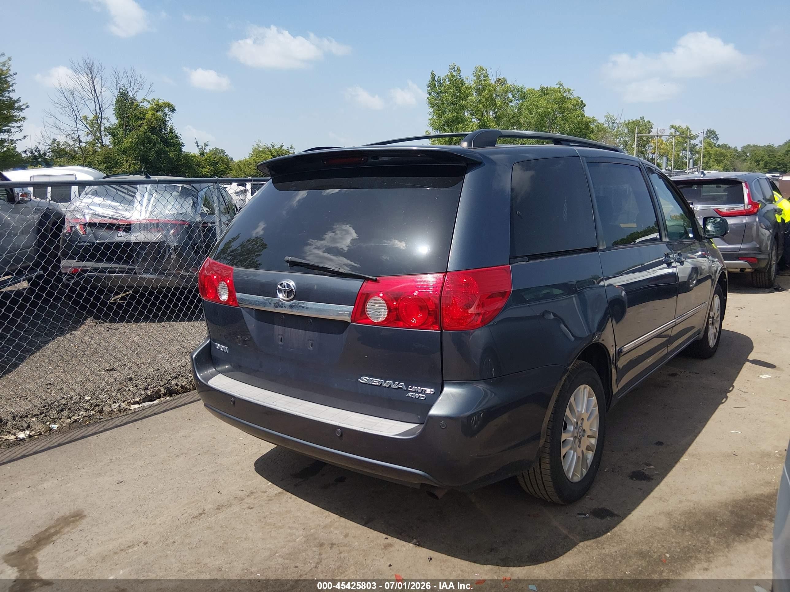 2007 Toyota Sienna Xle Limited Blue vin: 5TDBK22C07S003896