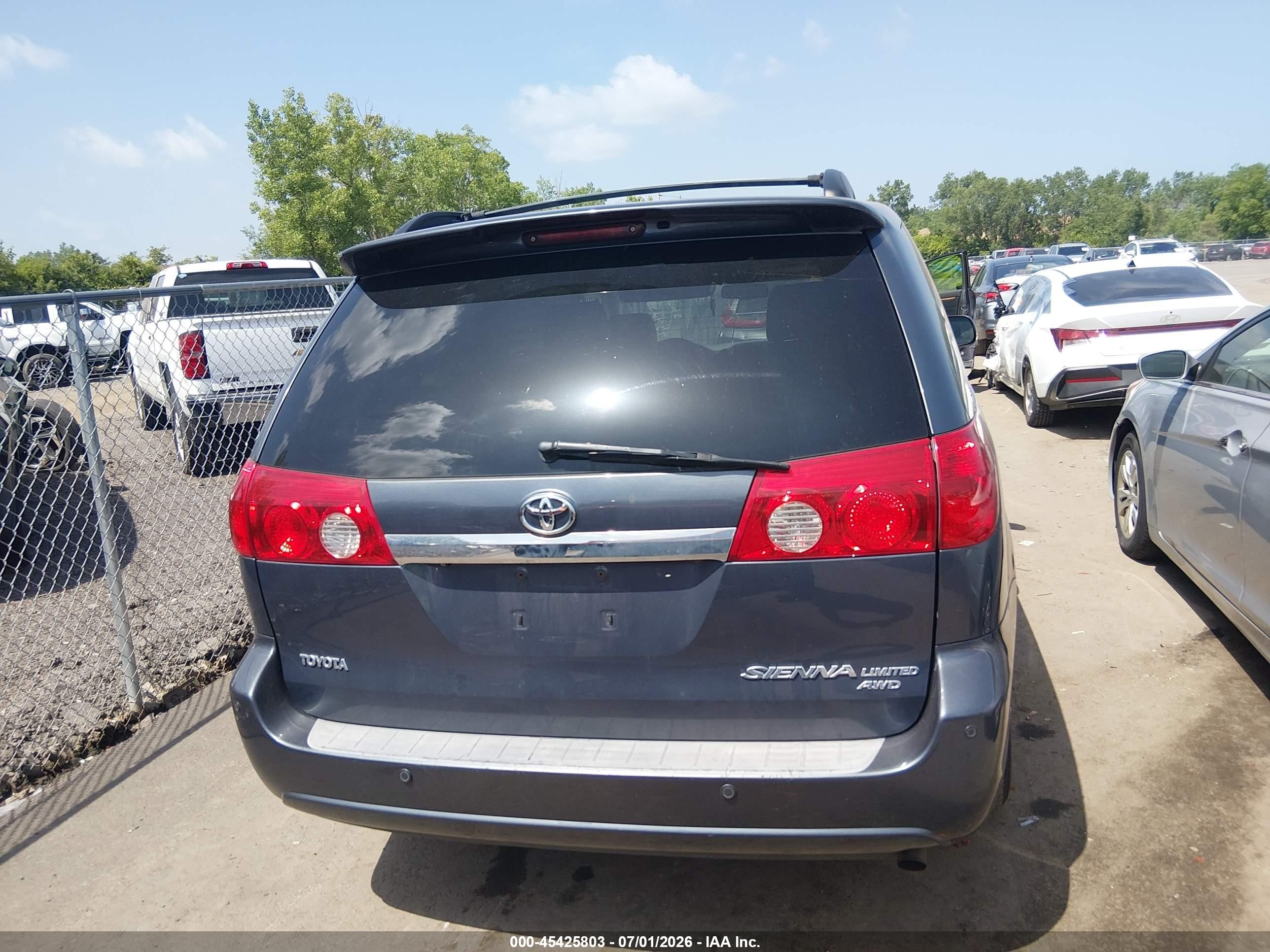 2007 Toyota Sienna Xle Limited Blue vin: 5TDBK22C07S003896