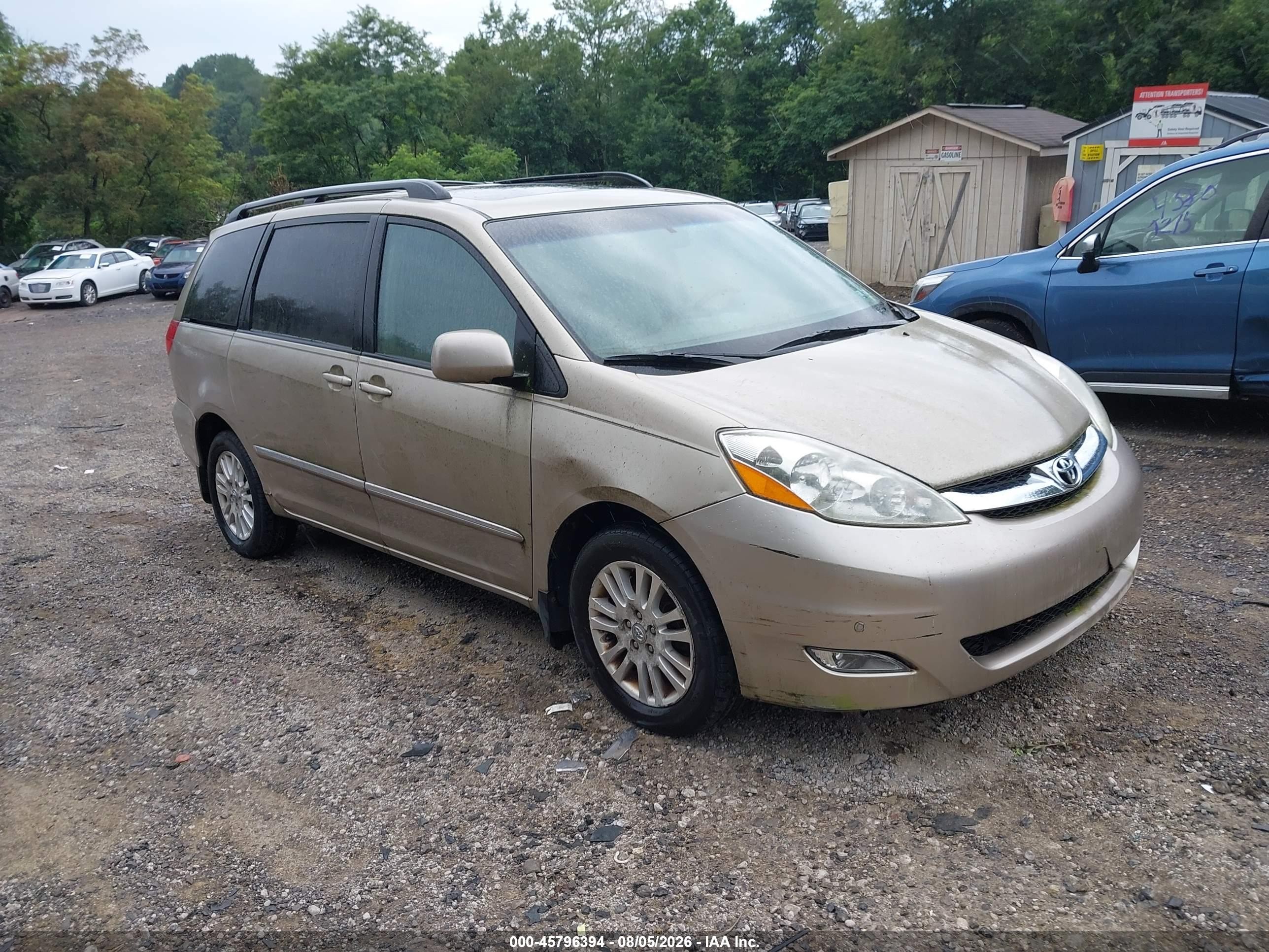 2007 Toyota Sienna Xle Limited Gold vin: 5TDBK22C17S006516