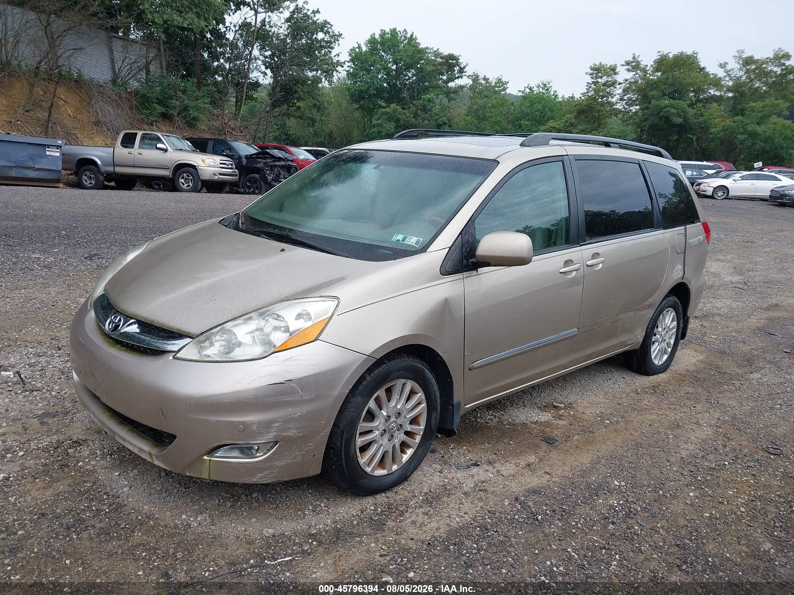 2007 Toyota Sienna Xle Limited Gold vin: 5TDBK22C17S006516