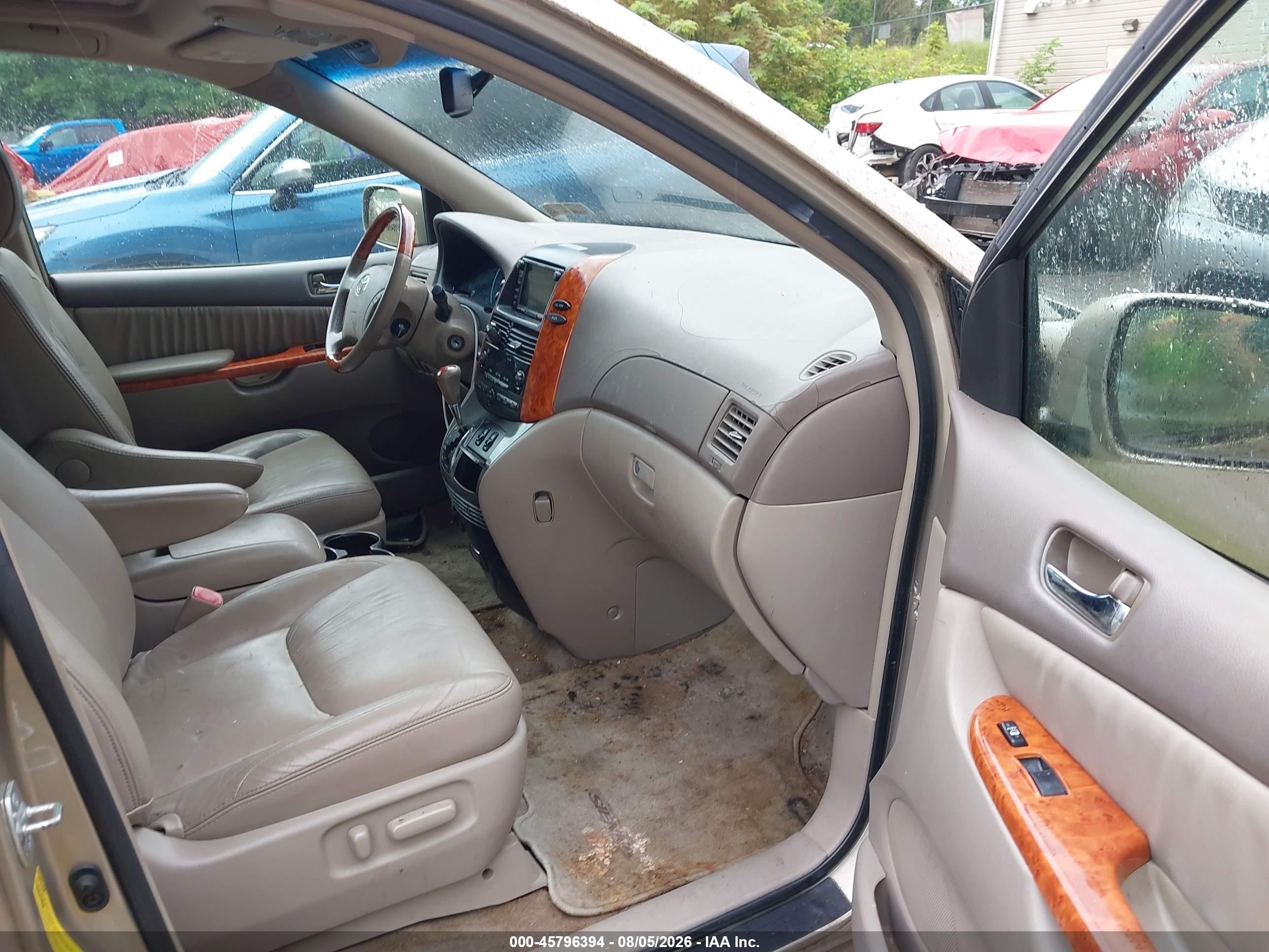 2007 Toyota Sienna Xle Limited Gold vin: 5TDBK22C17S006516