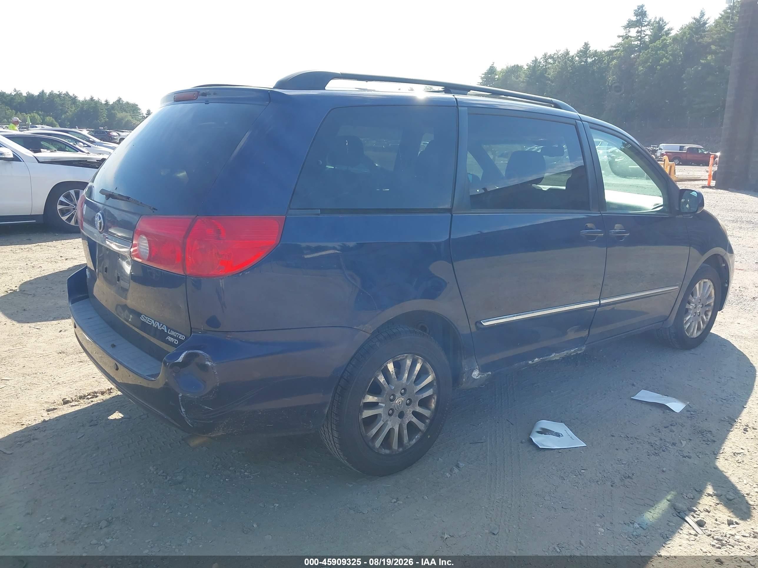 2007 Toyota Sienna Xle Limited Синий vin: 5TDBK22C17S007181